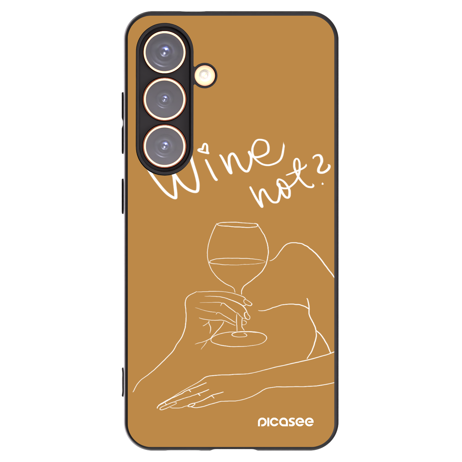 Picasee silikonski črni ovitek za Samsung Galaxy S24 S921B 5G - Wine not