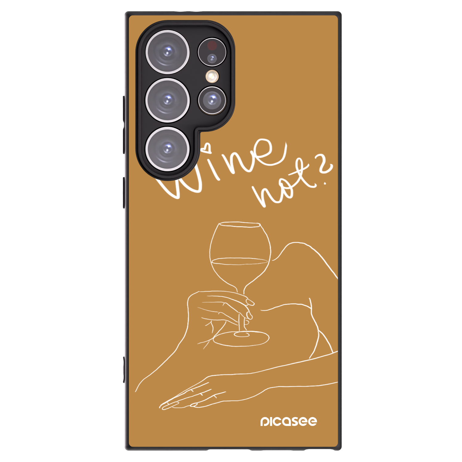 Picasee silikonski črni ovitek za Samsung Galaxy S24 Ultra S928B 5G - Wine not