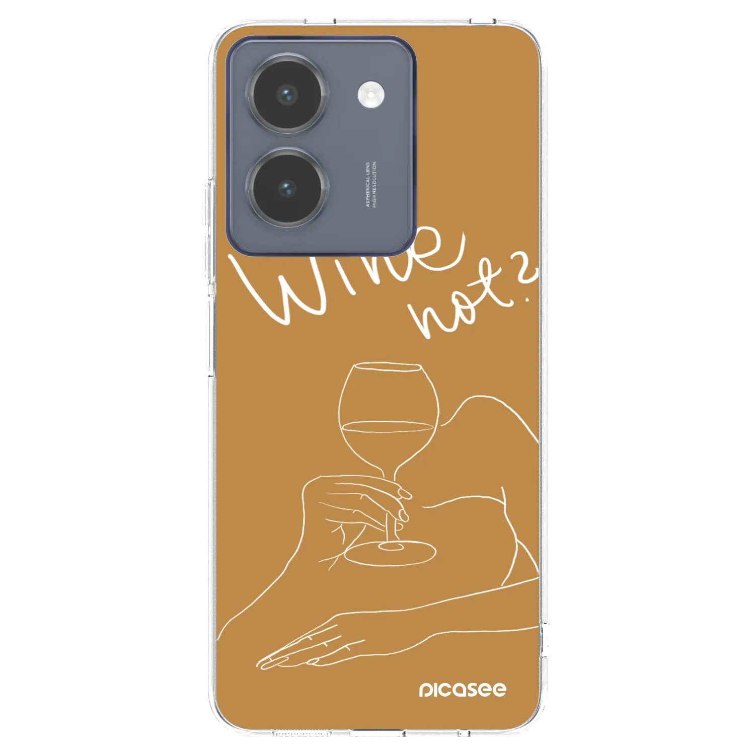 Picasee silikonski prozorni ovitek za Vivo Y36 4G - Wine not