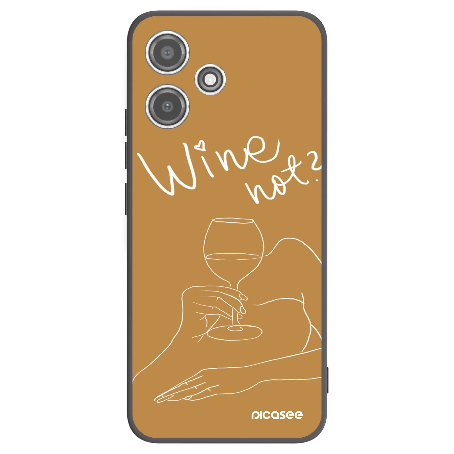 Picasee silikonski črni ovitek za Xiaomi Redmi 12 5G - Wine not