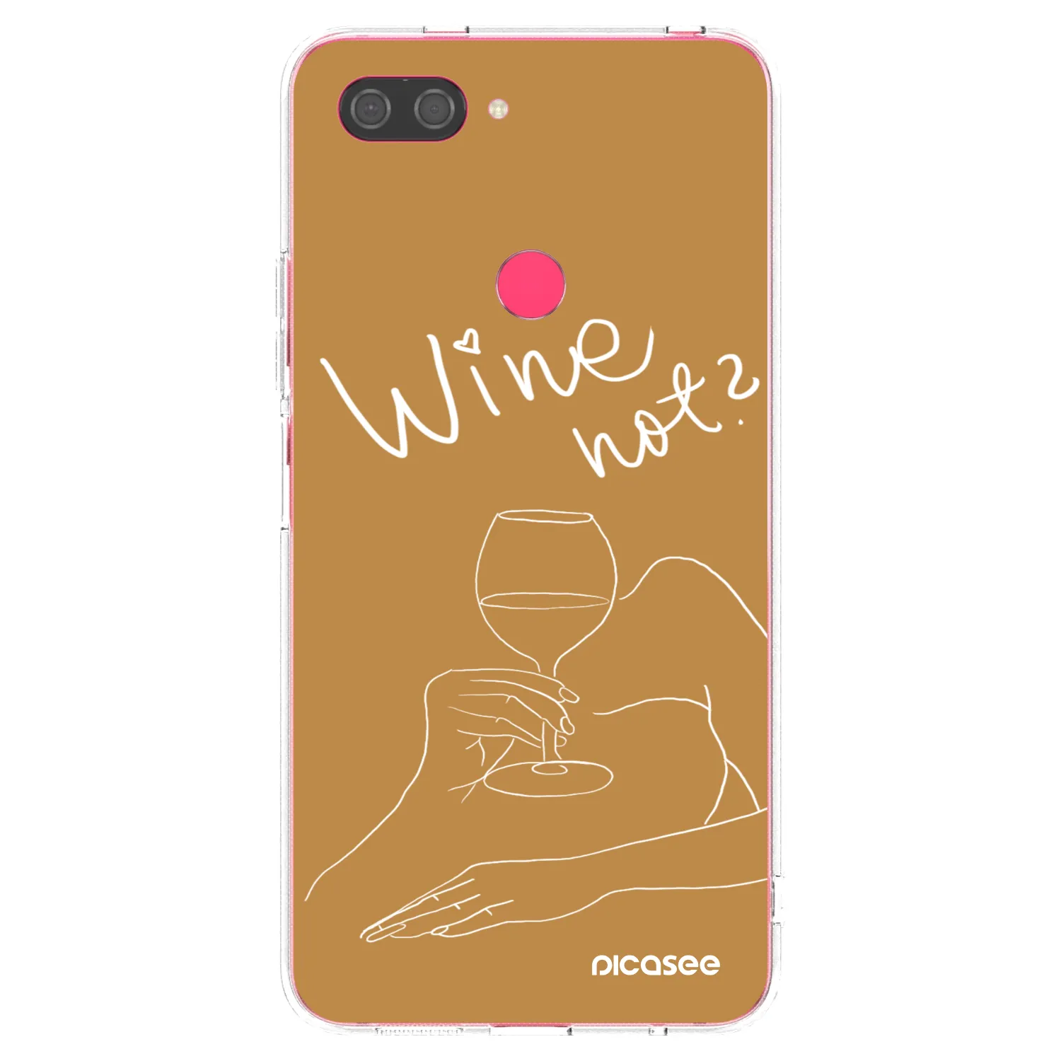 Picasee silikonski prozorni ovitek za Xiaomi Mi 8 Lite - Wine not