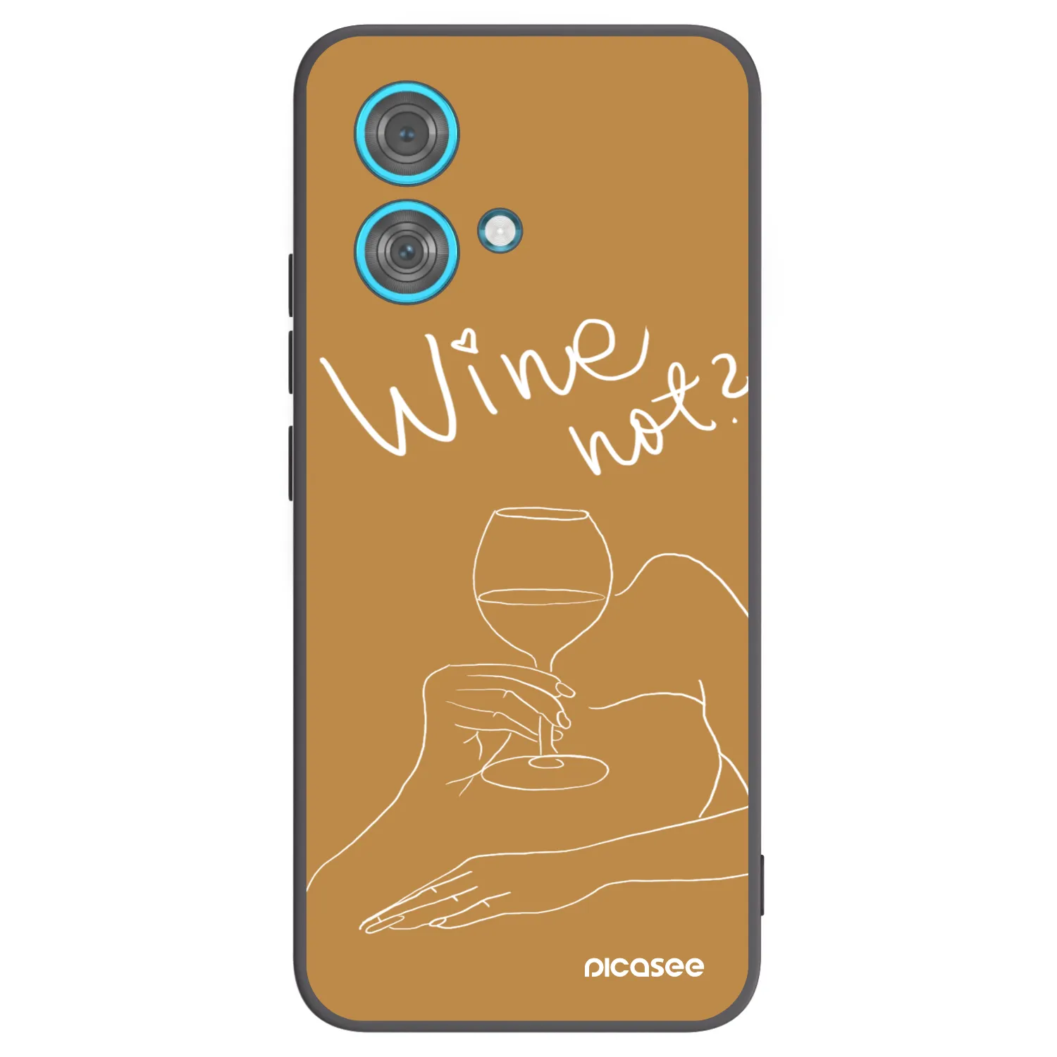Picasee silikonski črni ovitek za Motorola Edge 40 Neo - Wine not