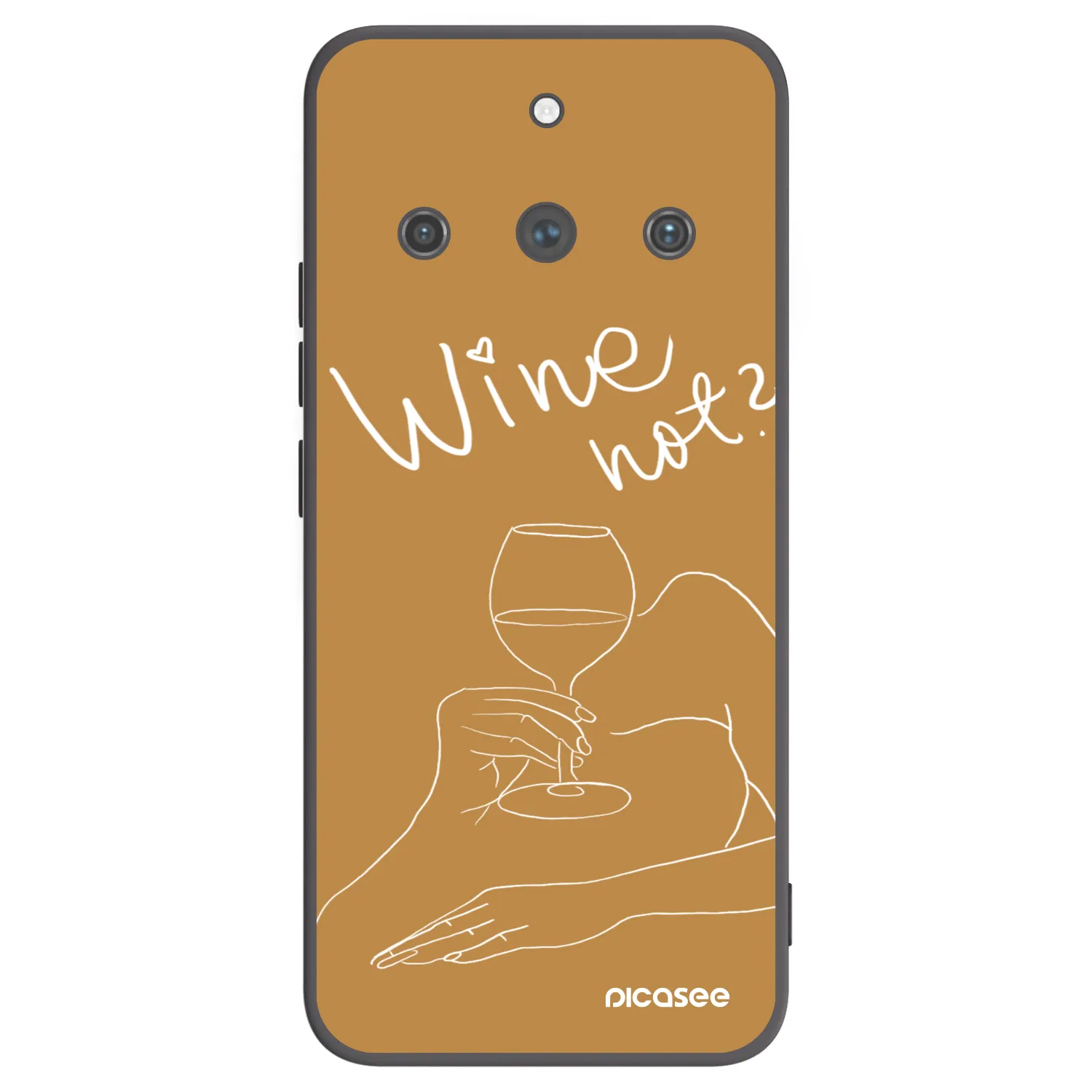 Picasee silikonski črni ovitek za Realme 11 Pro+ - Wine not