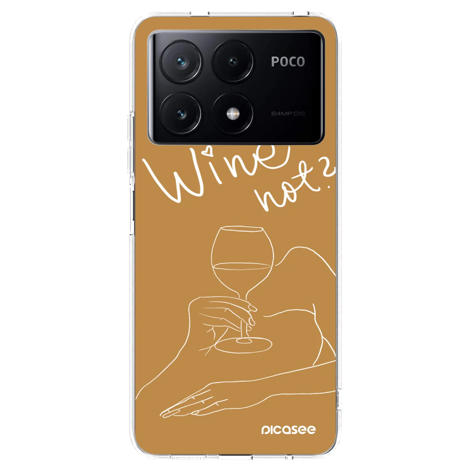 Picasee silikonski prozorni ovitek za Xiaomi Poco X6 Pro - Wine not