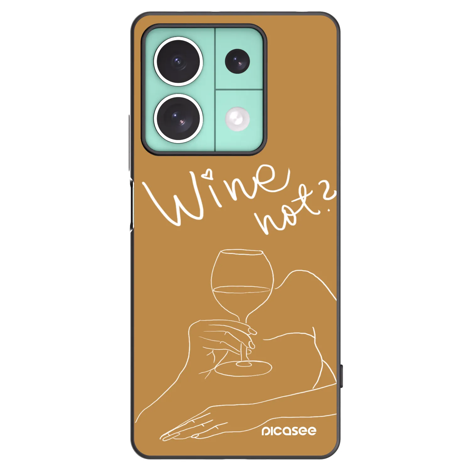 Picasee silikonski črni ovitek za Xiaomi Redmi Note 13 5G - Wine not