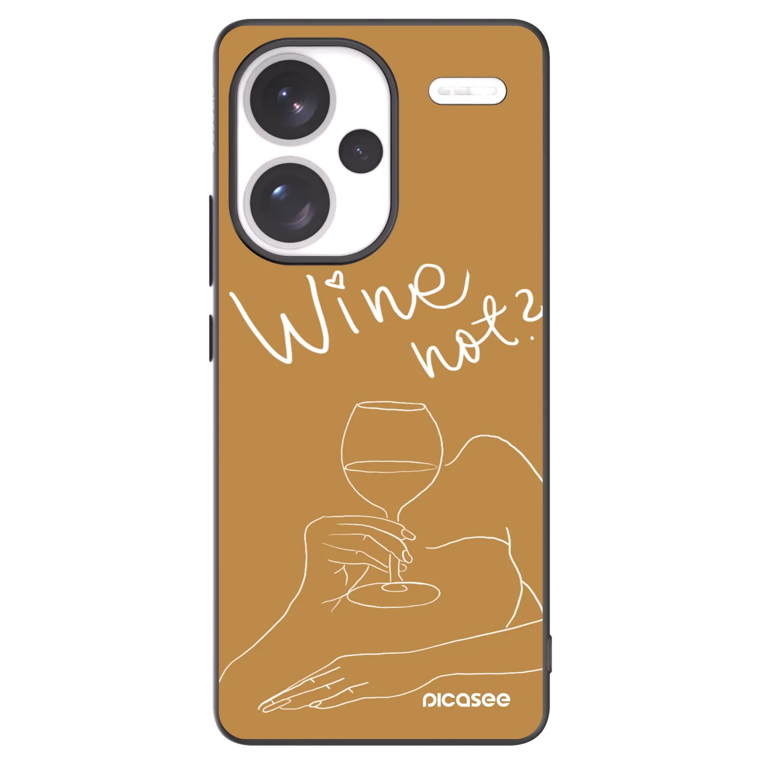 Picasee silikonski črni ovitek za Xiaomi Redmi Note 13 Pro+ 5G - Wine not