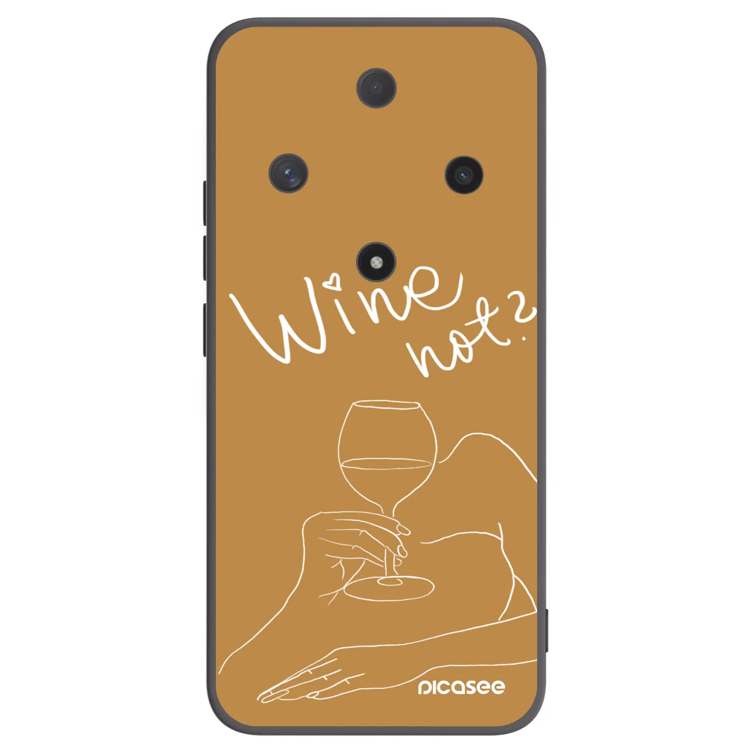 Picasee silikonski črni ovitek za Honor Magic6 Lite 5G - Wine not