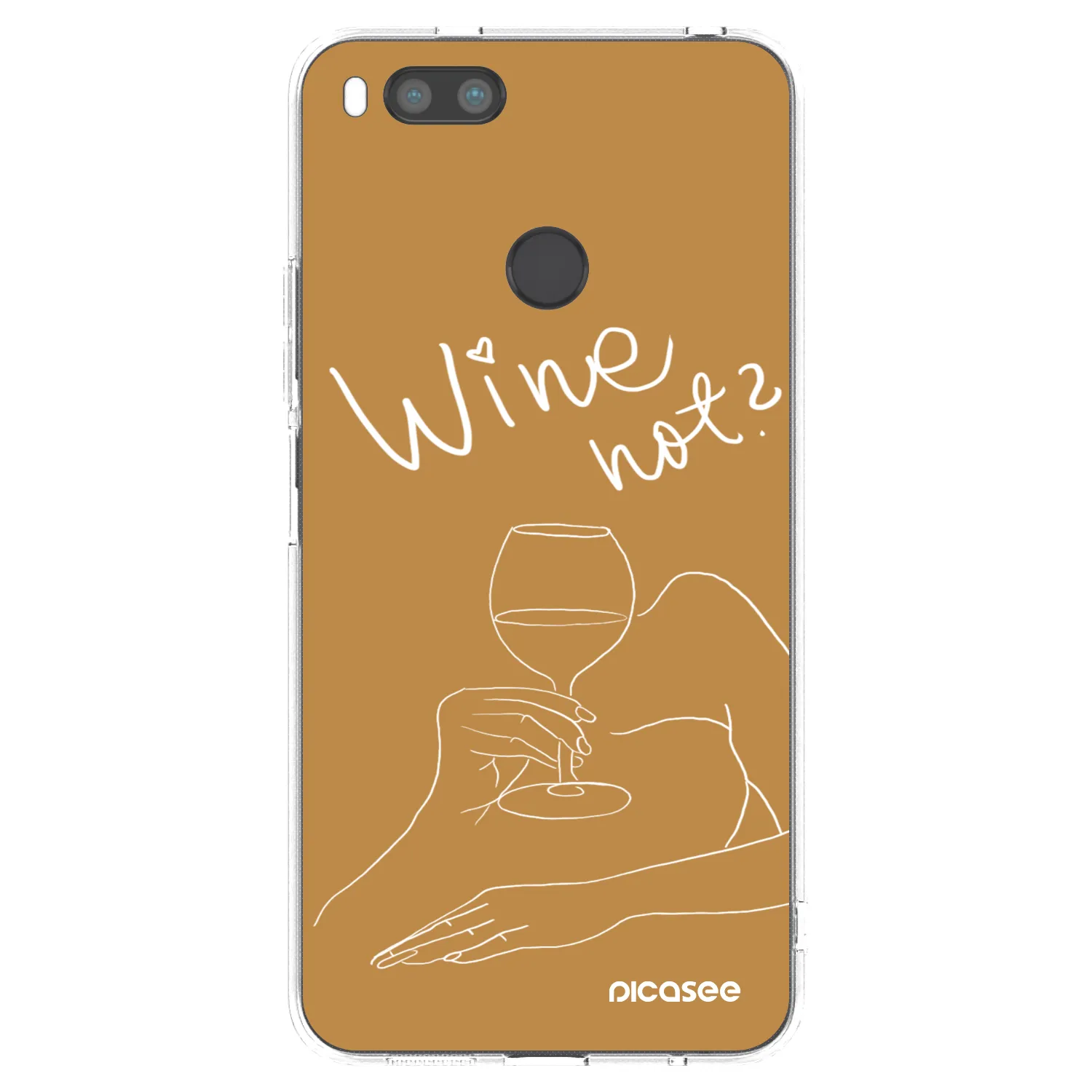 Picasee silikonski prozorni ovitek za Xiaomi Mi A1 Global - Wine not
