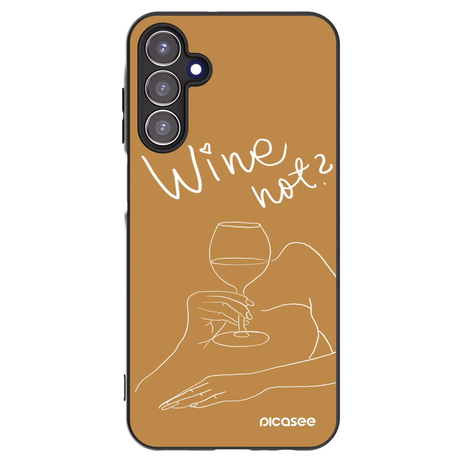 Picasee silikonski črni ovitek za Samsung Galaxy A15 A156B 5G - Wine not