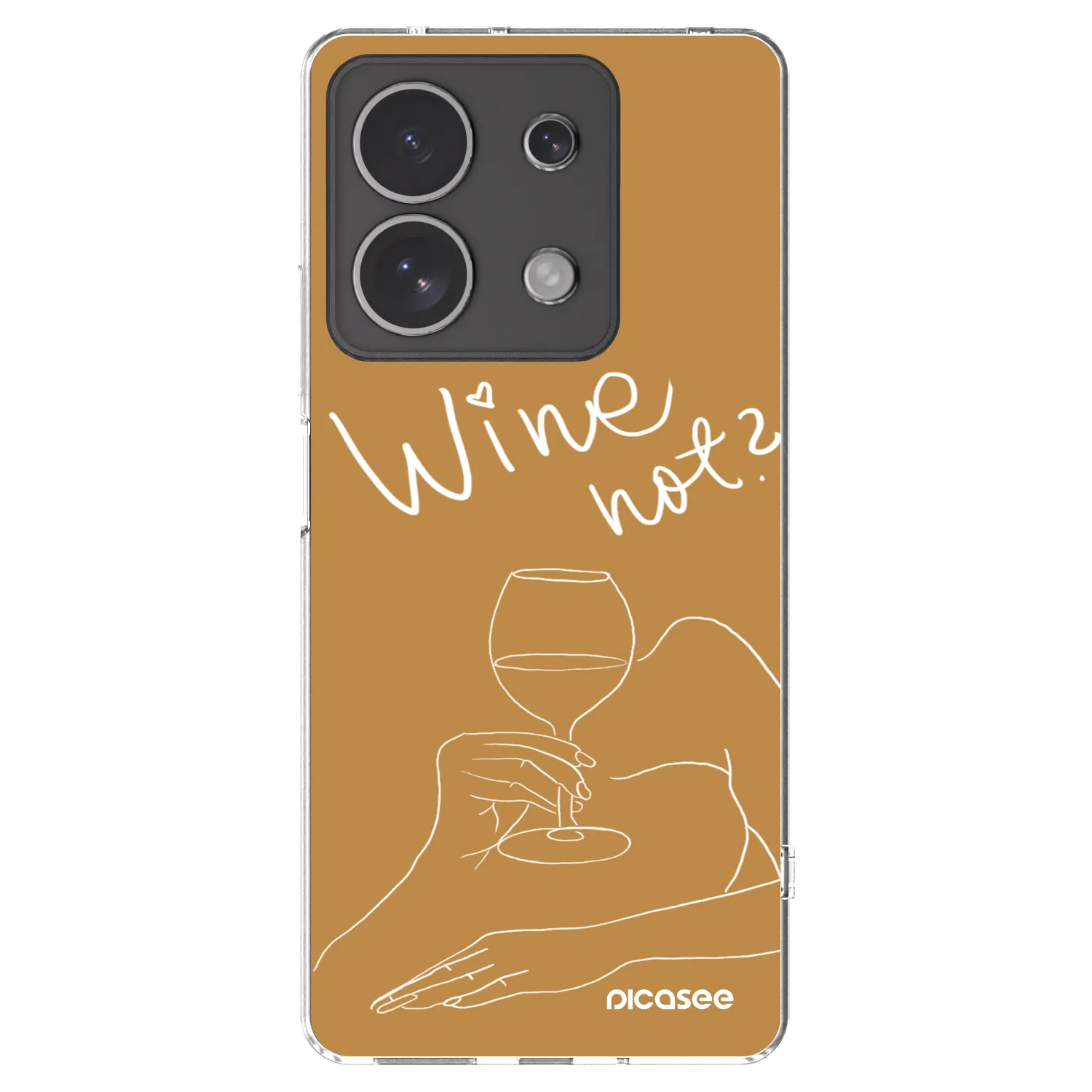 Picasee silikonski prozorni ovitek za Xiaomi Redmi Note 13 4G - Wine not