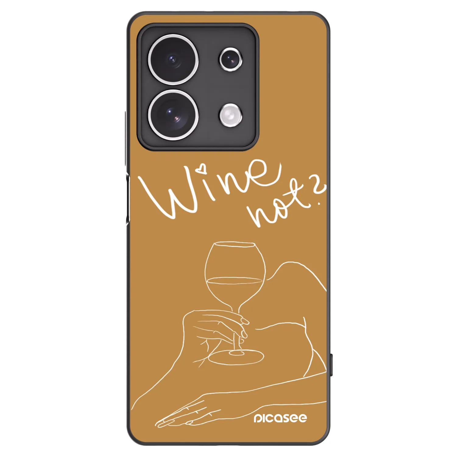 Picasee silikonski črni ovitek za Xiaomi Redmi Note 13 4G - Wine not