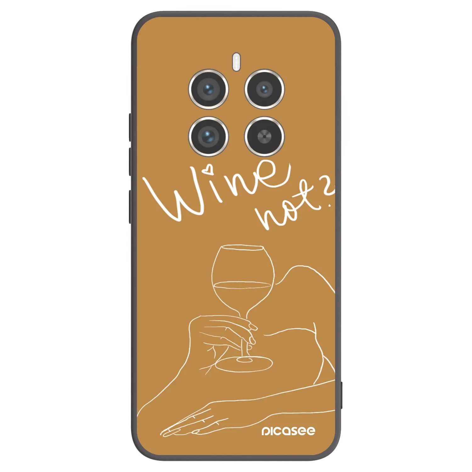 Picasee silikonski črni ovitek za Realme 12 Pro 5G - Wine not