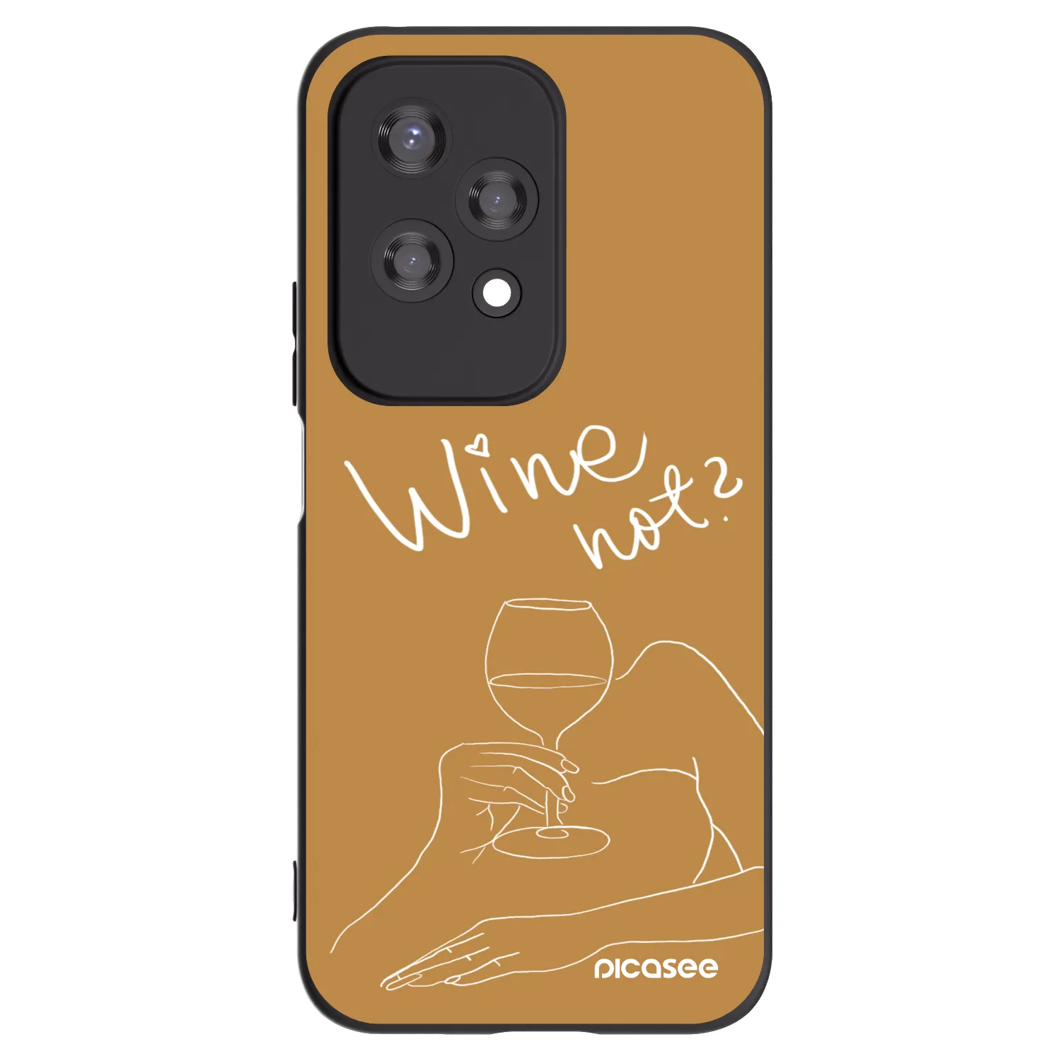 Picasee silikonski črni ovitek za Honor 200 Lite - Wine not