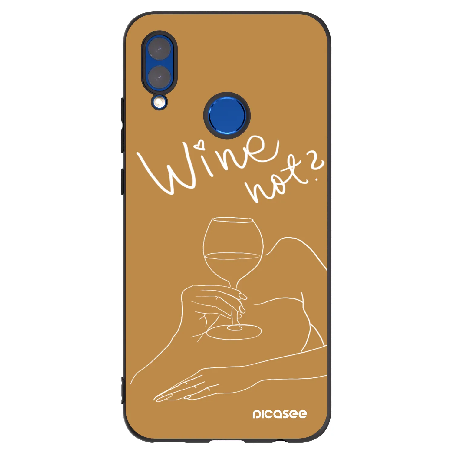 Picasee silikonski črni ovitek za Huawei P Smart 2019 - Wine not