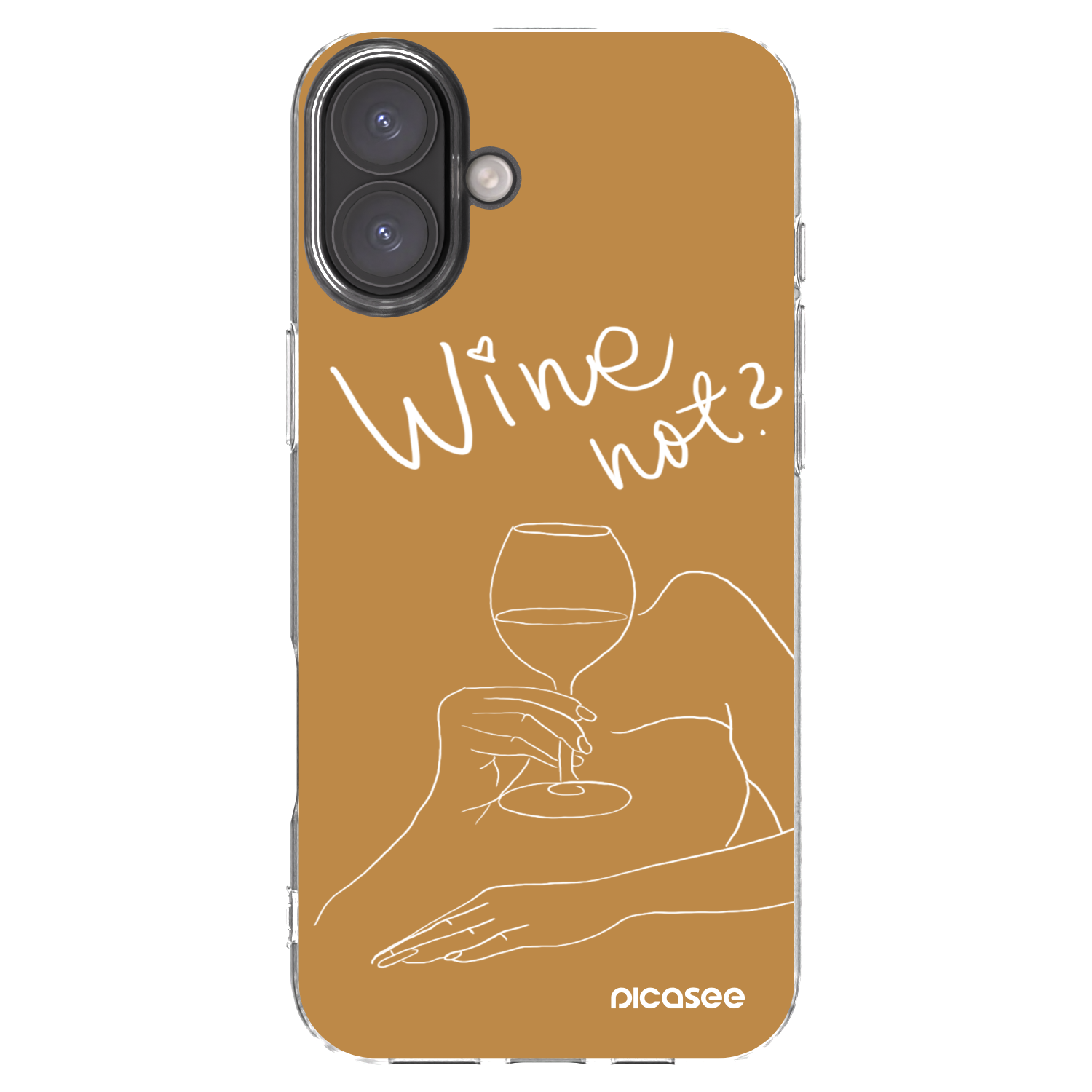 Picasee silikonski prozorni ovitek za Apple iPhone 16 Plus - Wine not
