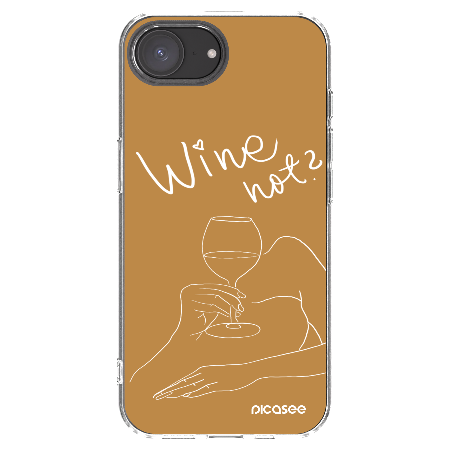 Picasee silikonski prozorni ovitek za Apple iPhone 16e - Wine not