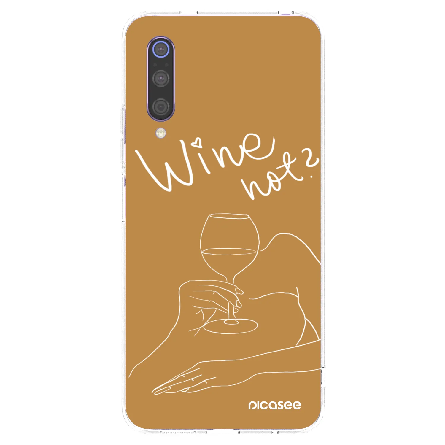 Picasee silikonski prozorni ovitek za Xiaomi Mi 9 - Wine not