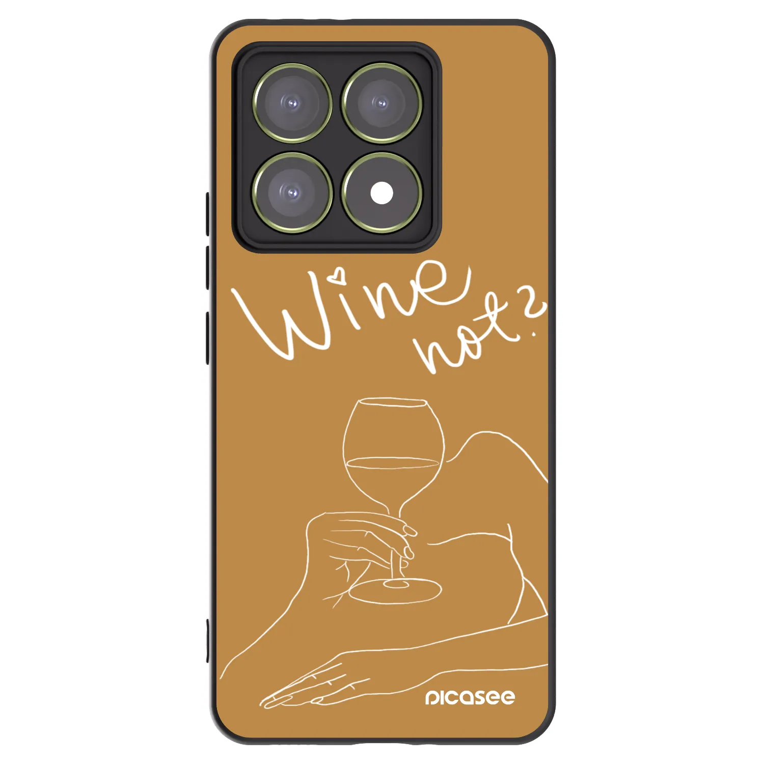 Picasee silikonski črni ovitek za Xiaomi 14T - Wine not