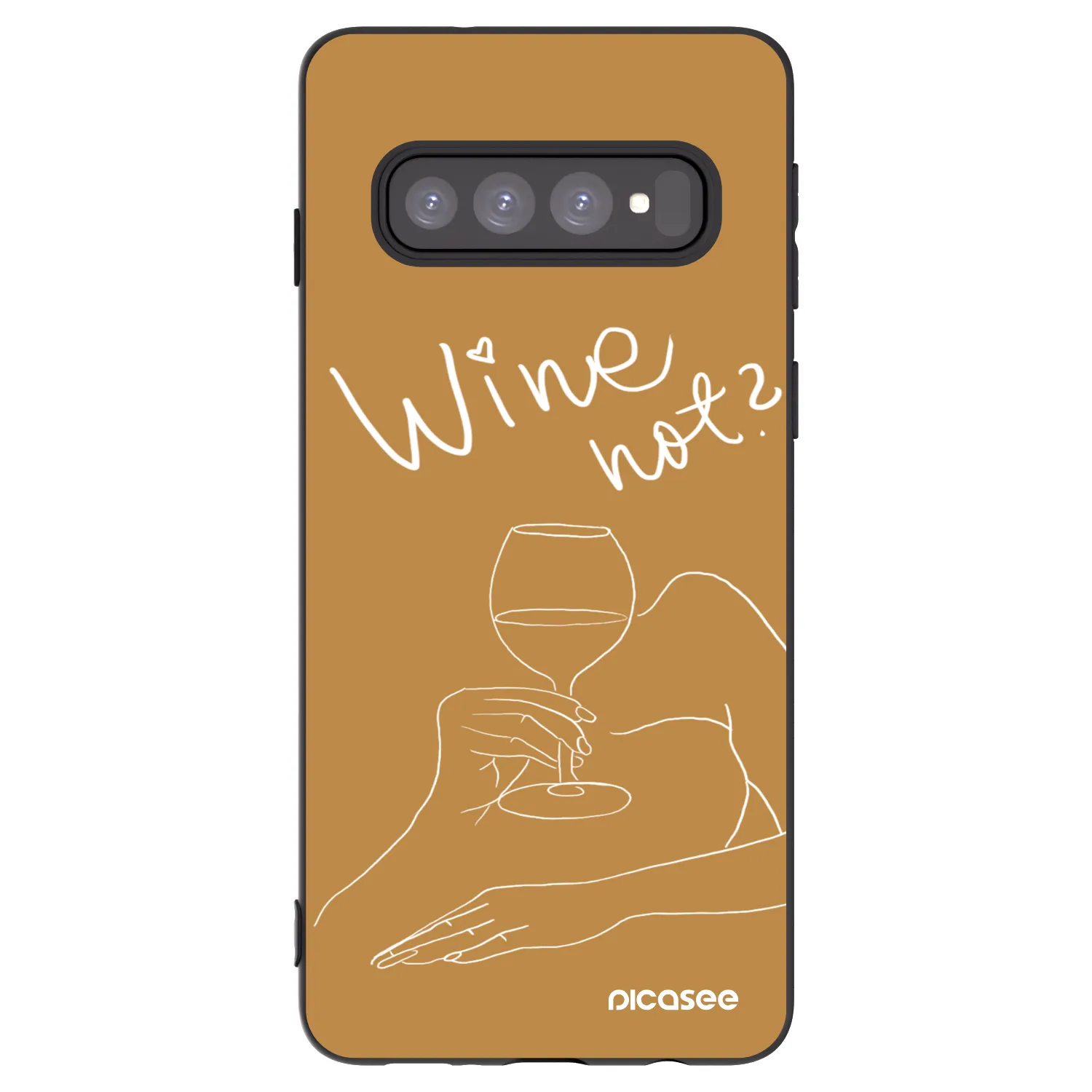 Picasee silikonski črni ovitek za Samsung Galaxy S10 G973 - Wine not