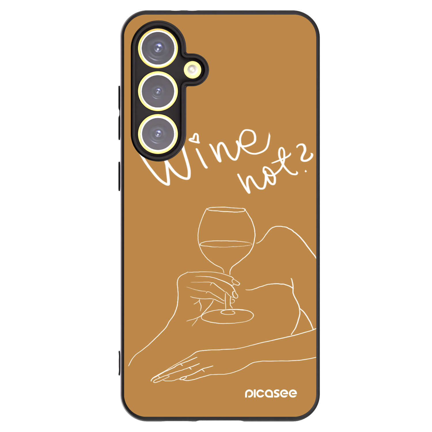 Picasee silikonski črni ovitek za Samsung Galaxy S24 FE S721B - Wine not