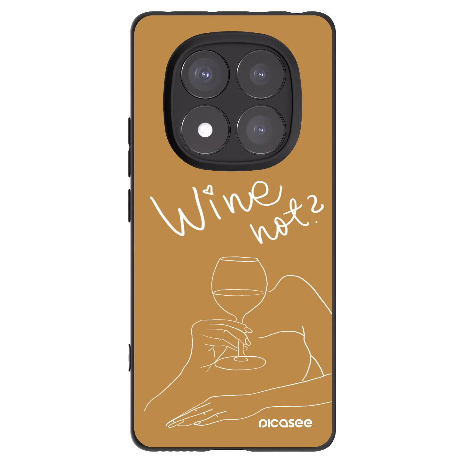 Picasee silikonski črni ovitek za Xiaomi Redmi Note 14 Pro 5G - Wine not