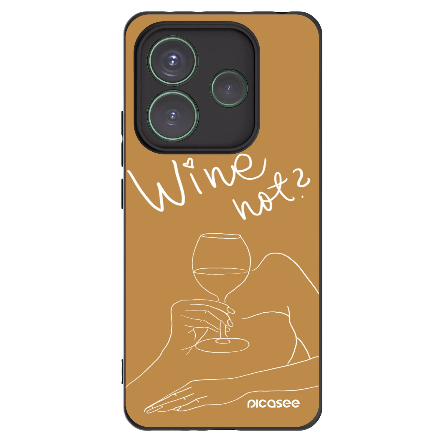 Picasee silikonski črni ovitek za Xiaomi Redmi Note 14 5G - Wine not