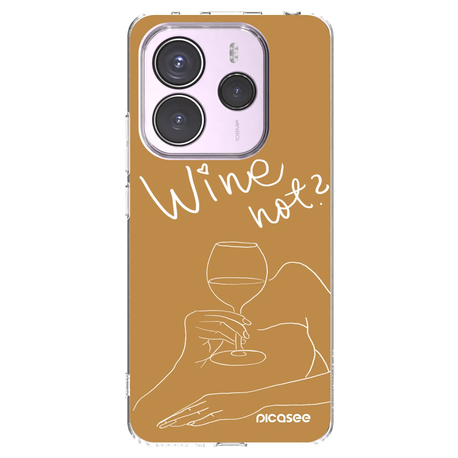 Picasee silikonski prozorni ovitek za Xiaomi Redmi Note 14 5G - Wine not