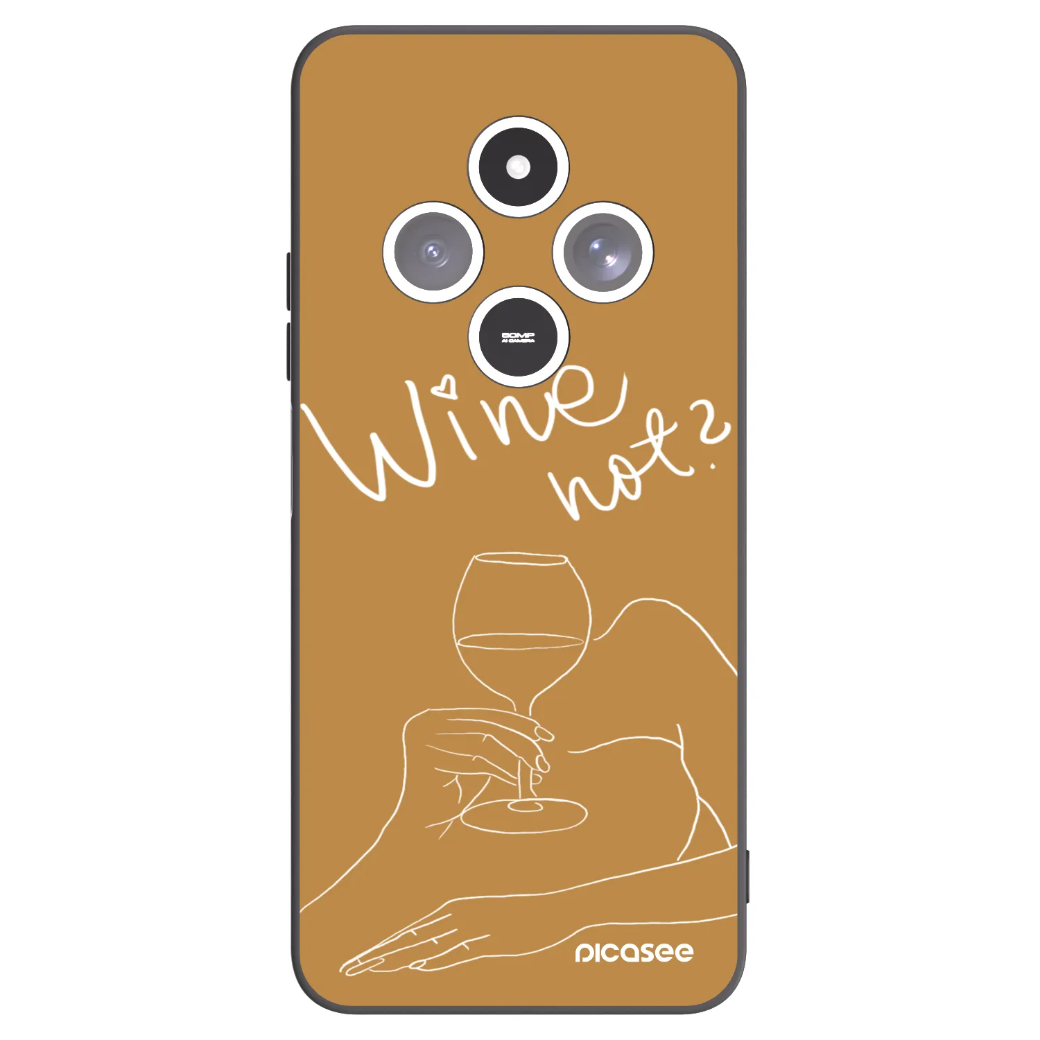 Picasee silikonski črni ovitek za Xiaomi Redmi 14C - Wine not