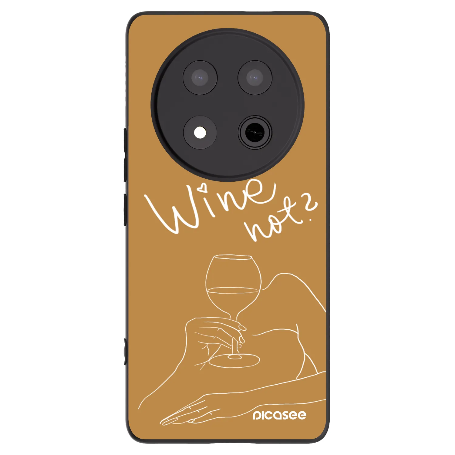 Picasee silikonski črni ovitek za Honor Magic7 Lite 5G - Wine not