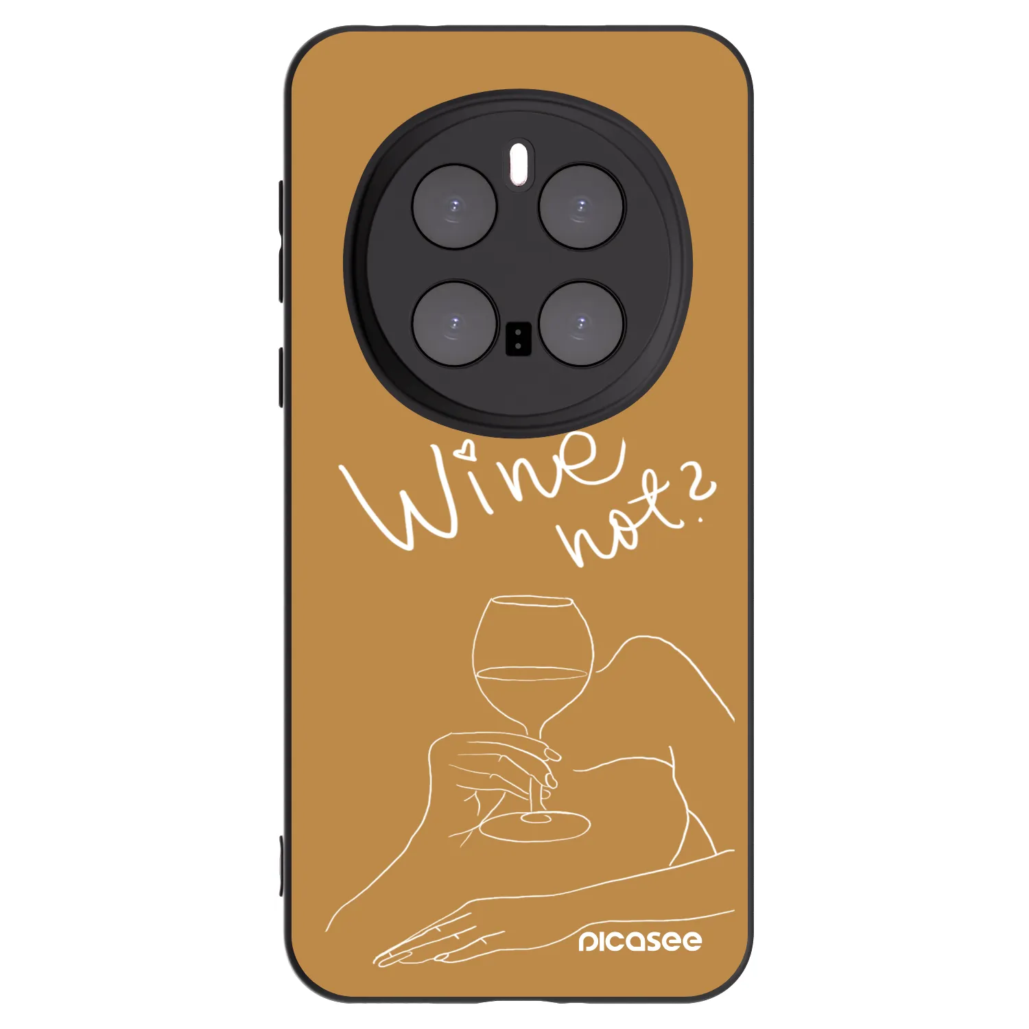Picasee silikonski črni ovitek za Honor Magic7 Pro 5G - Wine not