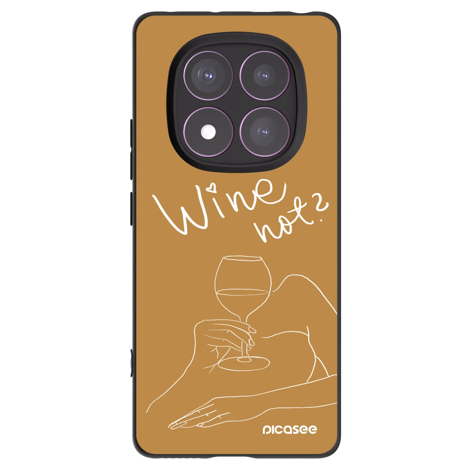 Picasee silikonski črni ovitek za Xiaomi Redmi Note 14 Pro 4G - Wine not