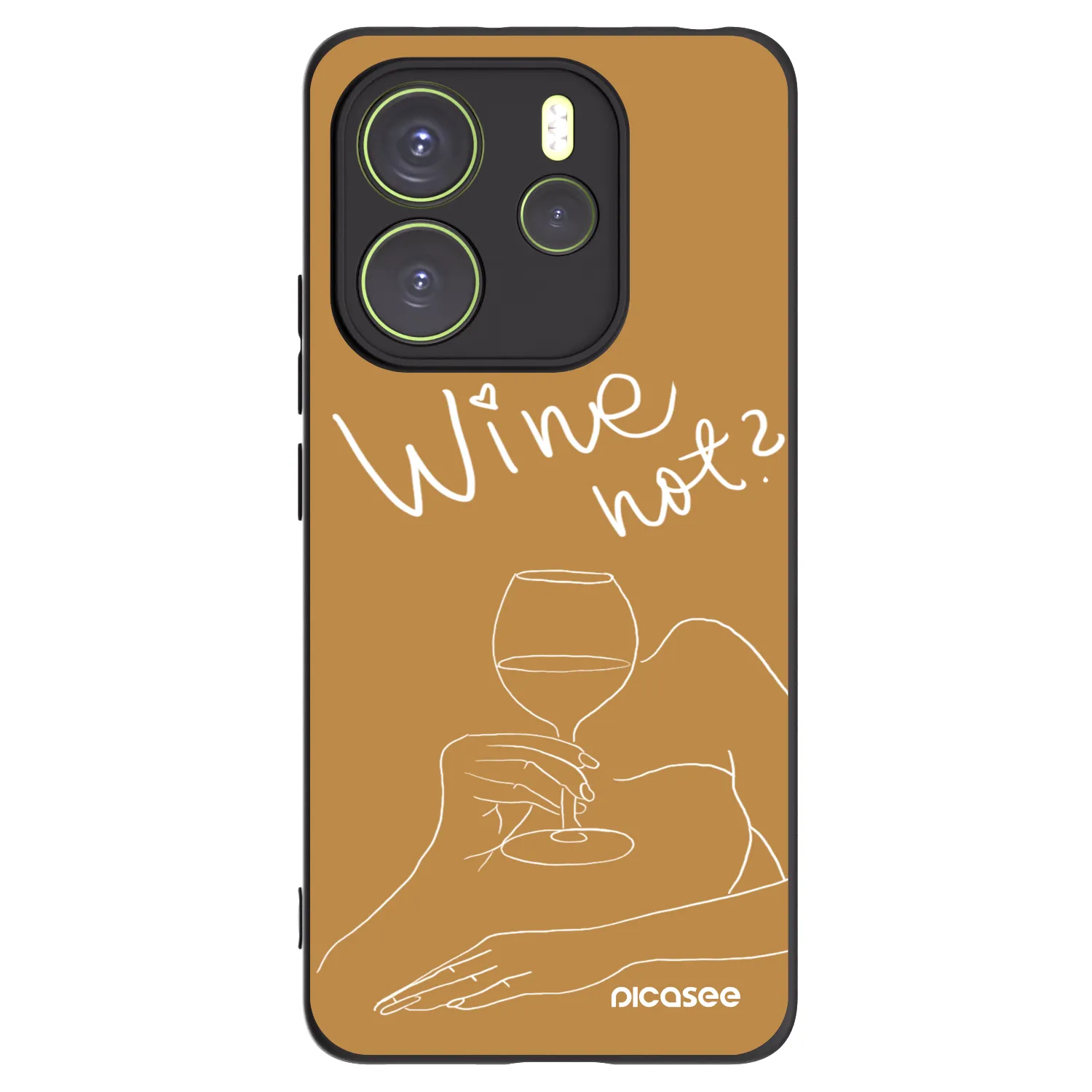Picasee silikonski črni ovitek za Xiaomi Redmi Note 14 4G - Wine not
