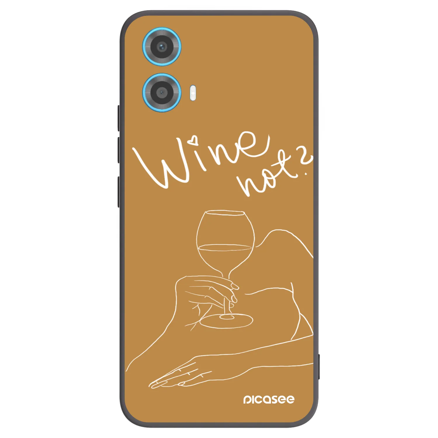 Picasee silikonski črni ovitek za Motorola Moto G34 5G - Wine not