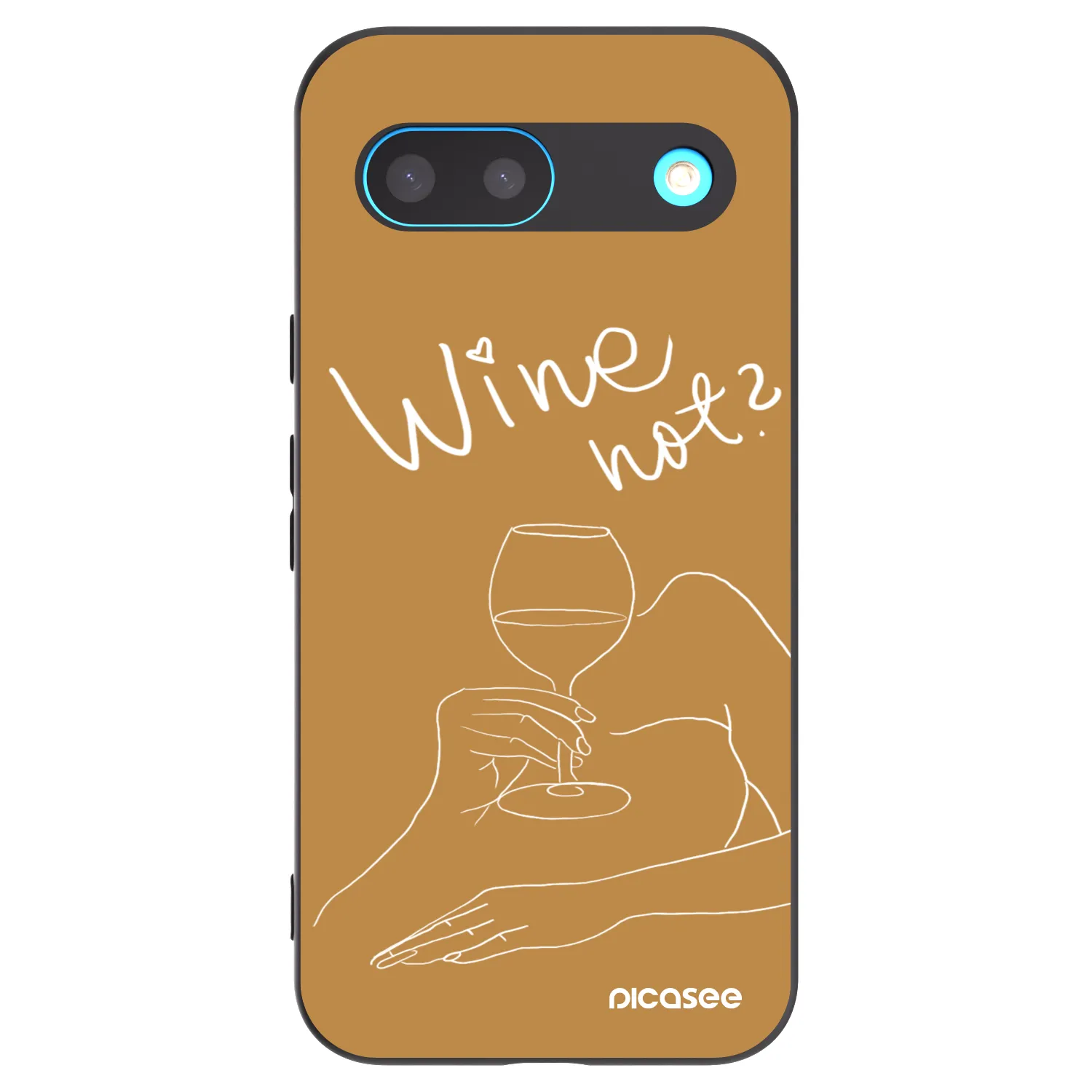 Picasee silikonski črni ovitek za Google Pixel 8 - Wine not