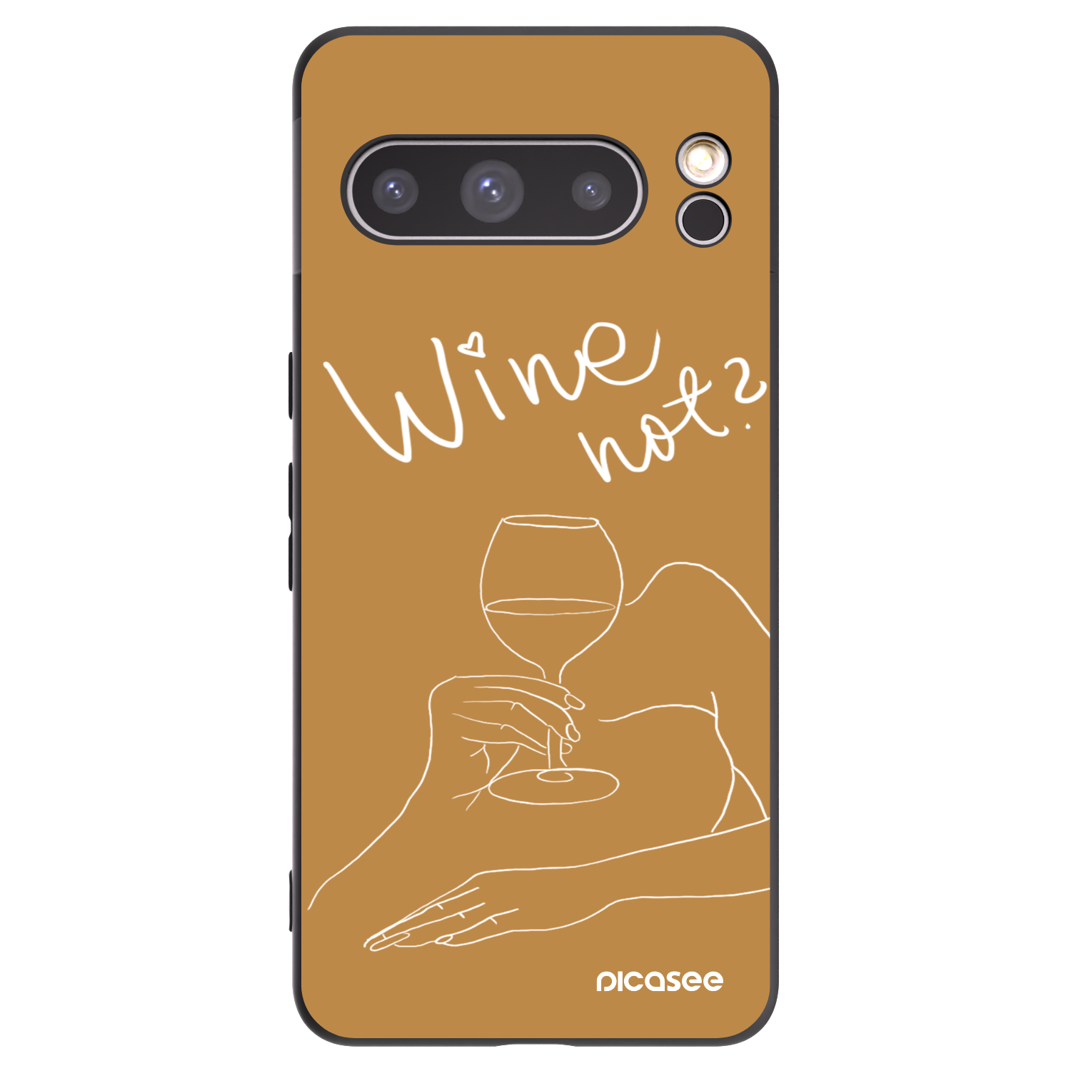 Picasee silikonski črni ovitek za Google Pixel 8 Pro - Wine not