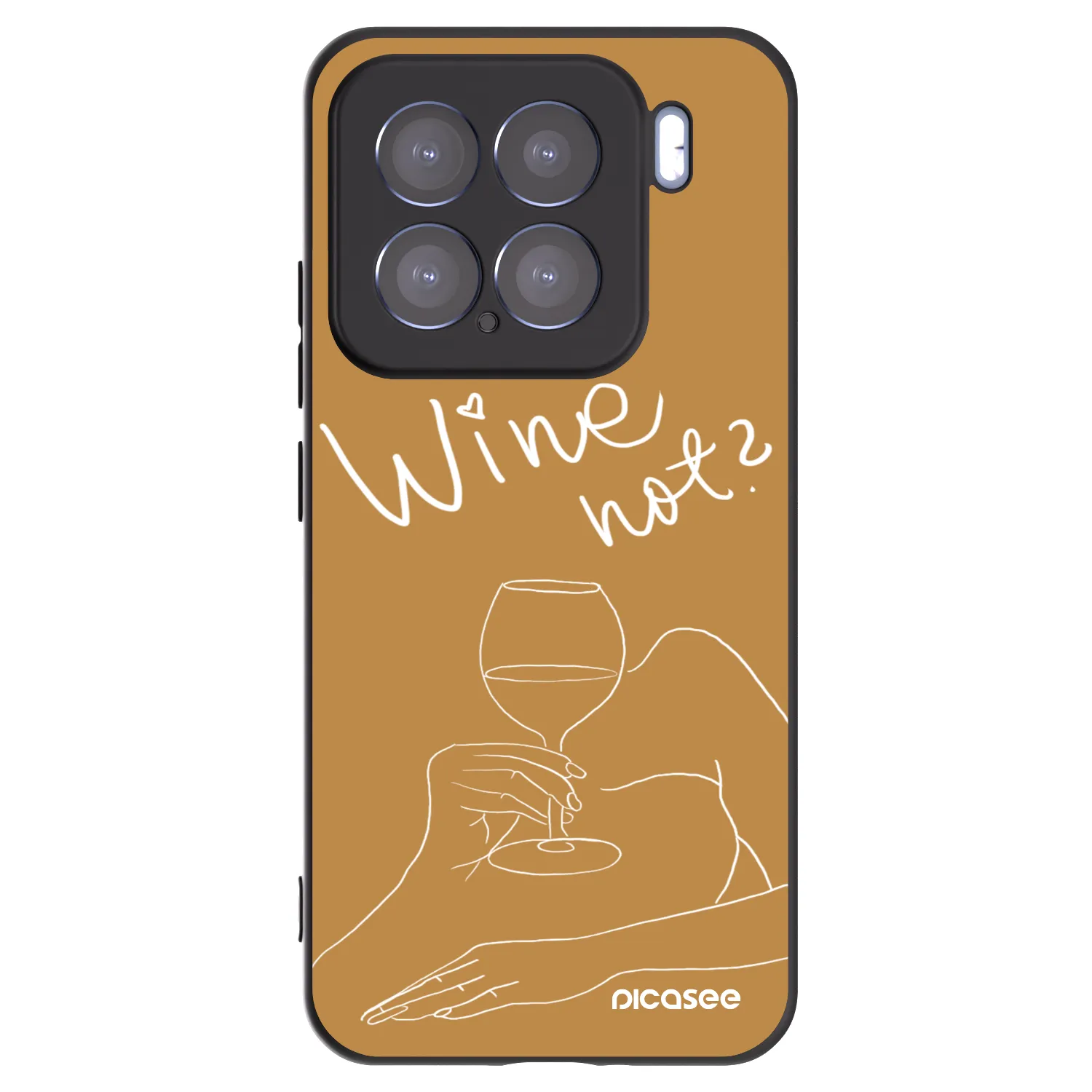 Picasee silikonski črni ovitek za Xiaomi 15 - Wine not