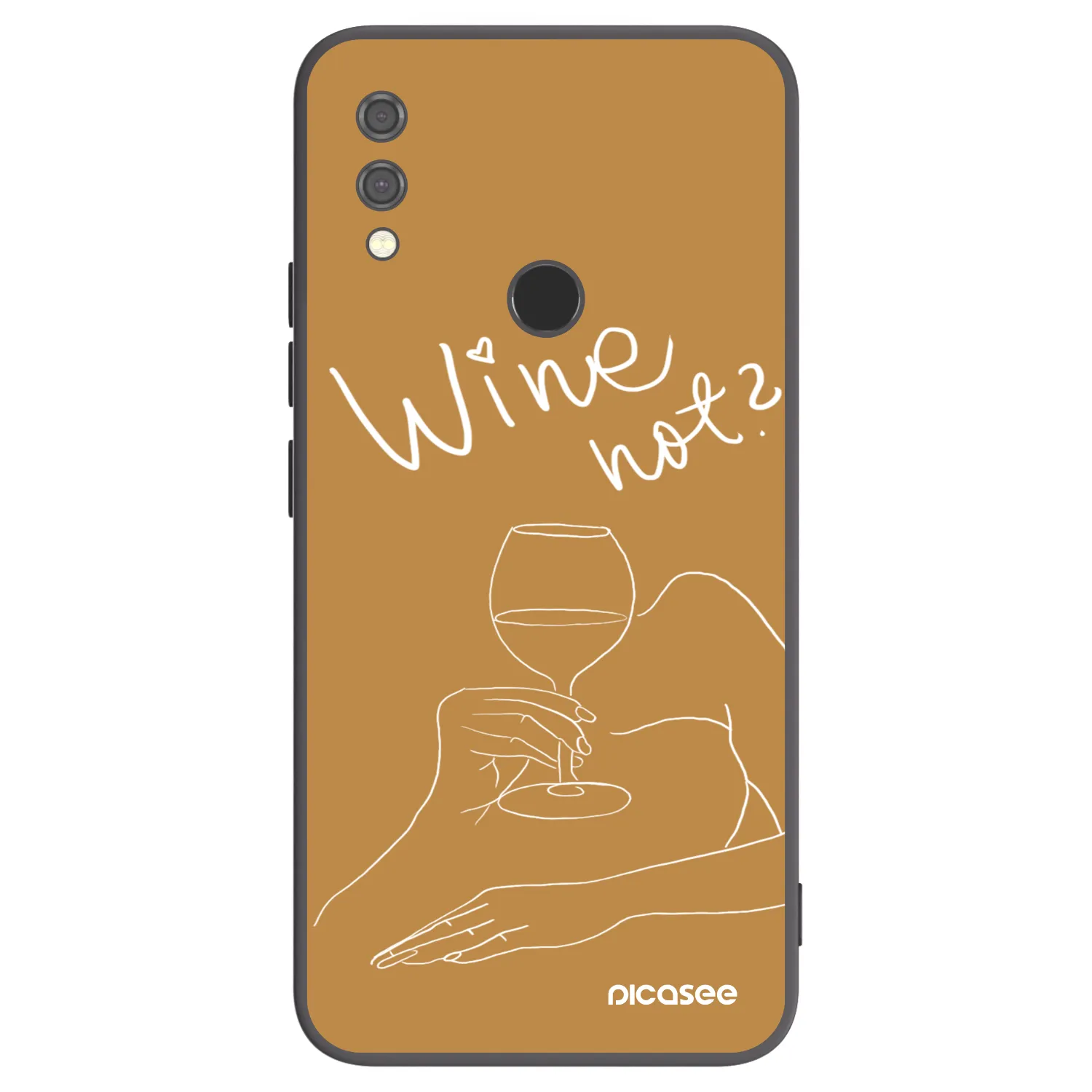 Picasee silikonski črni ovitek za Xiaomi Redmi Note 7 - Wine not