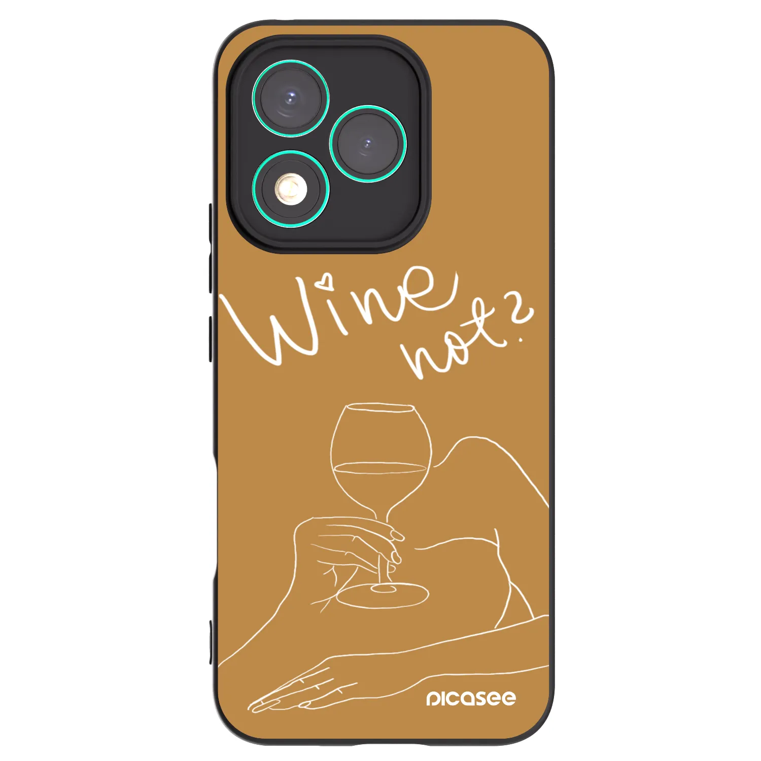 Picasee silikonski črni ovitek za Honor 400 Lite 5G - Wine not