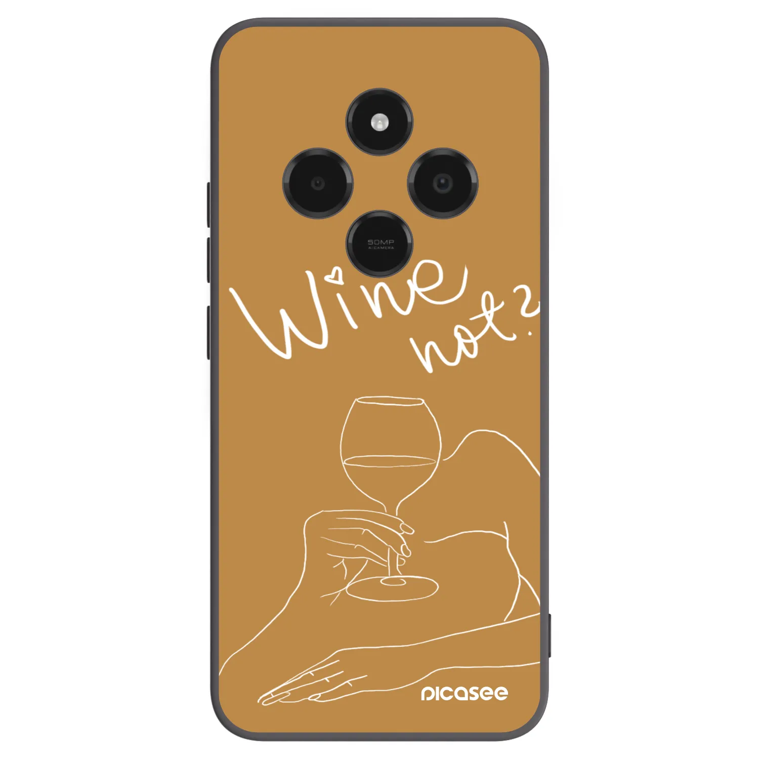 Picasee silikonski črni ovitek za Xiaomi Poco C75 - Wine not