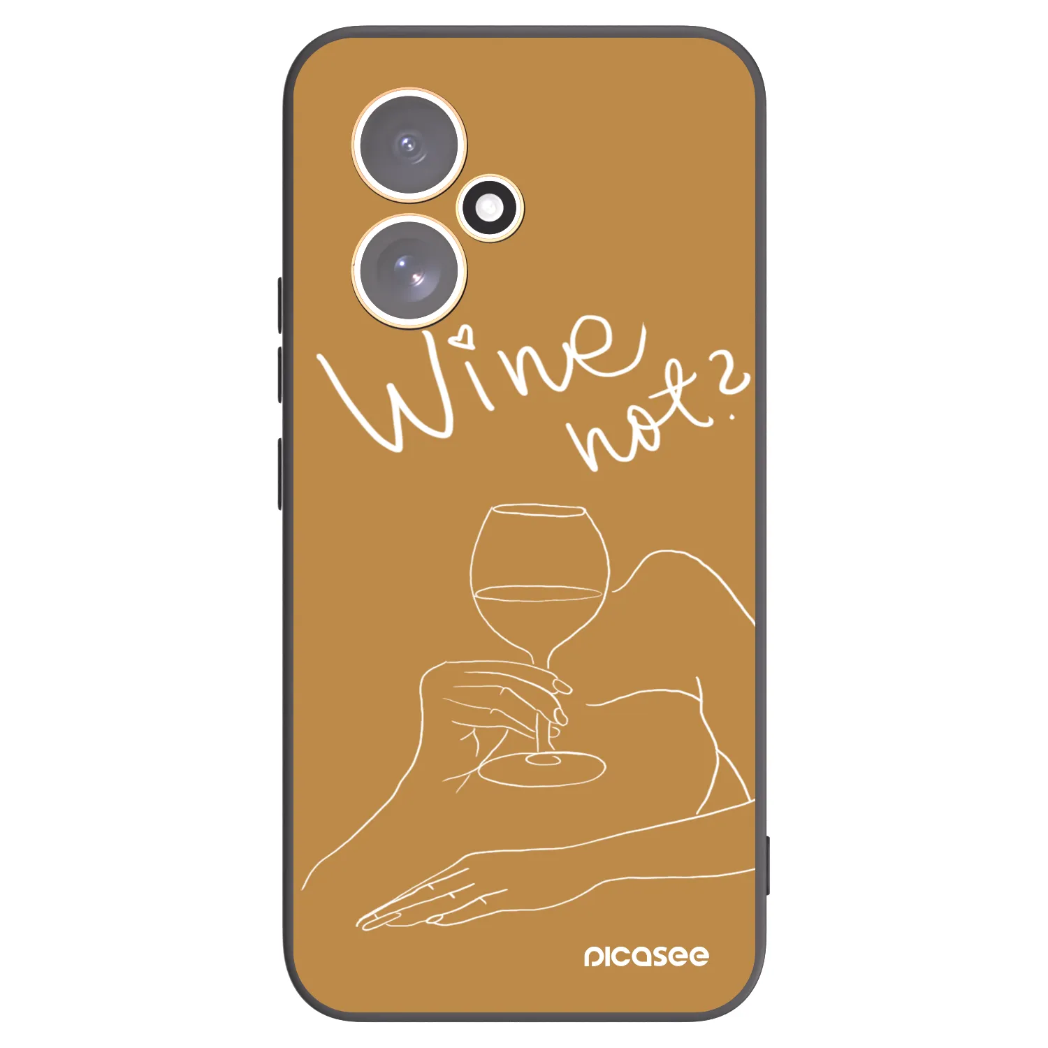 Picasee silikonski črni ovitek za Honor 400 5G - Wine not