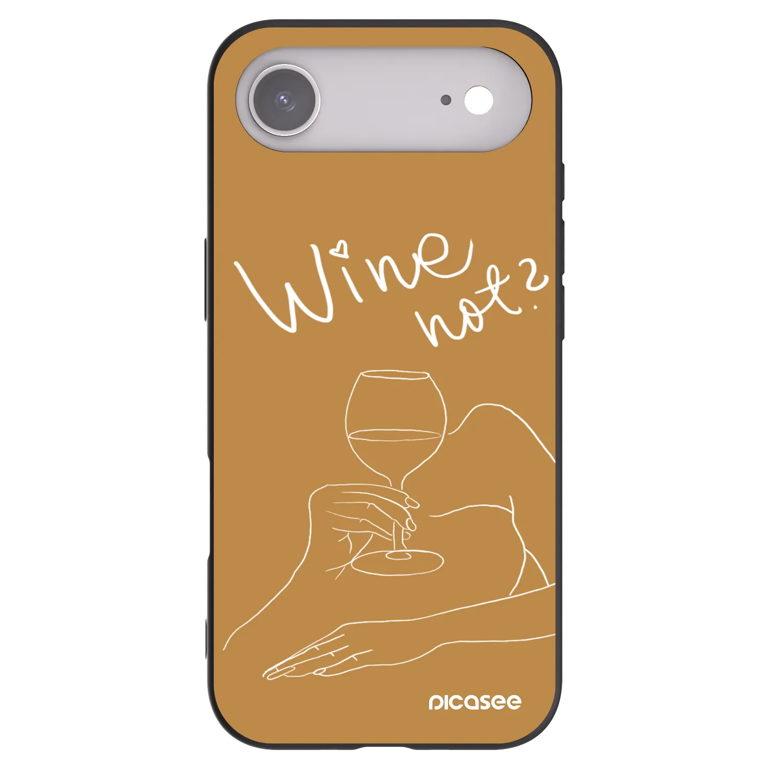 Picasee silikonski črni ovitek za Apple iPhone Air - Wine not