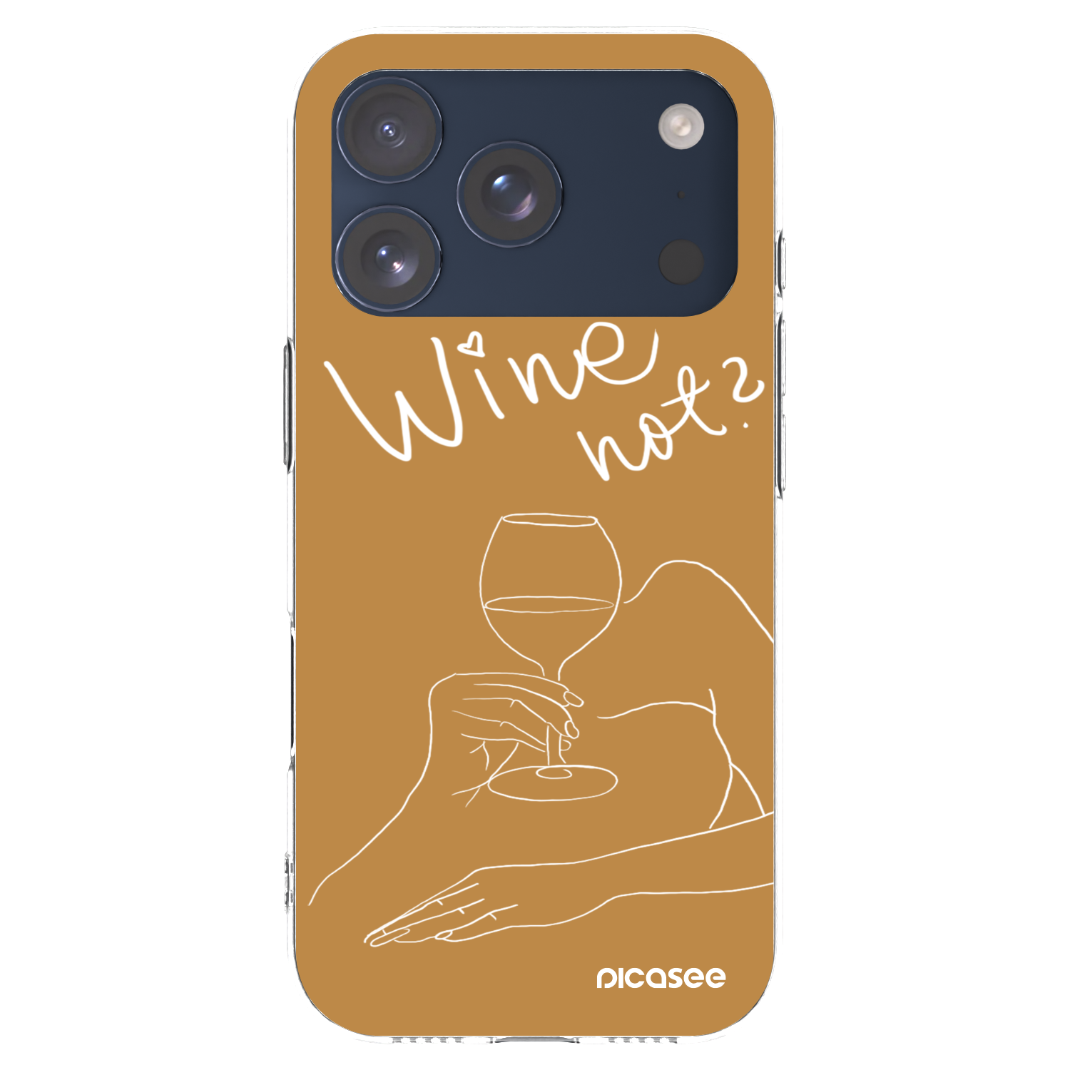Picasee silikonski prozorni ovitek za Apple iPhone 17 Pro - Wine not
