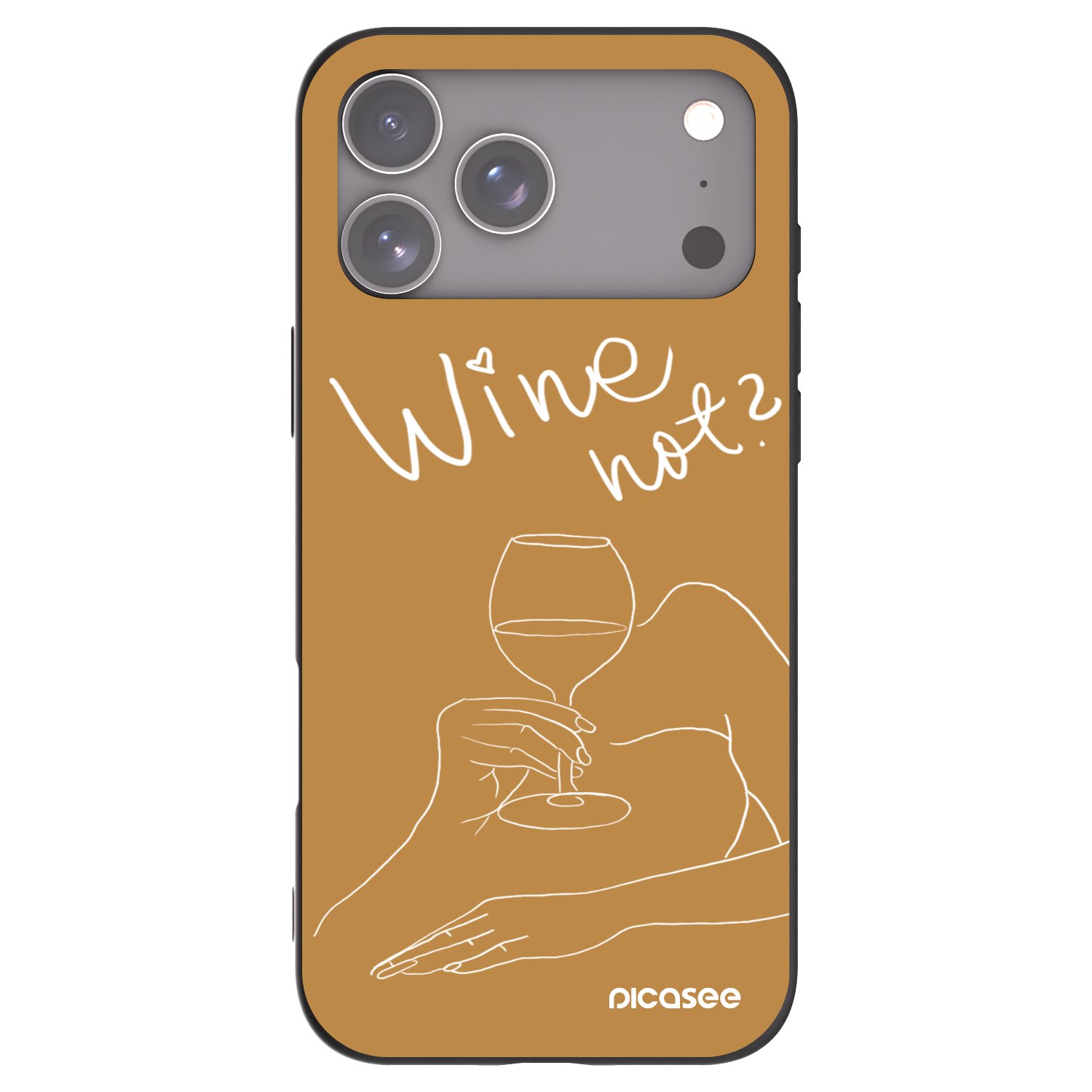 Picasee silikonski črni ovitek za Apple iPhone 17 Pro Max - Wine not