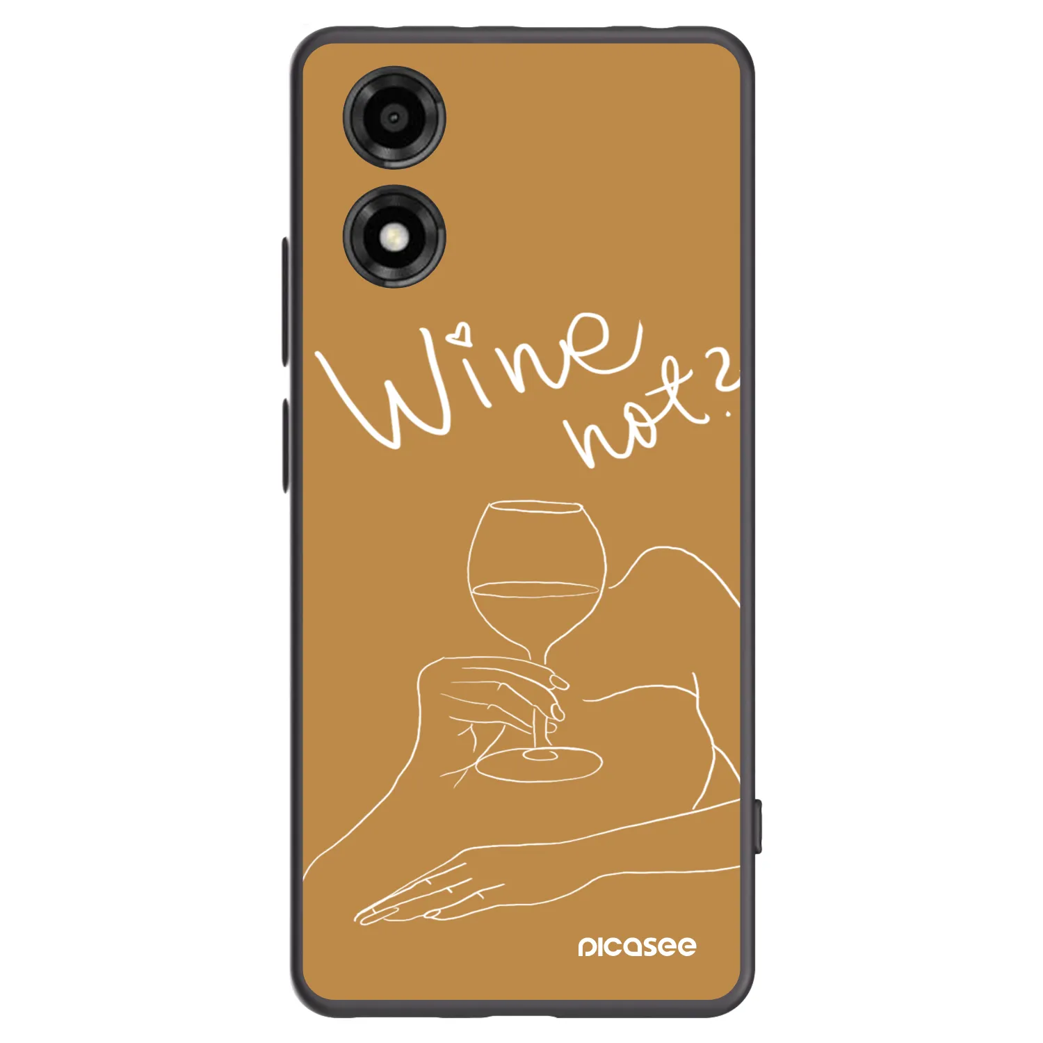 Picasee silikonski črni ovitek za Motorola Moto E14 - Wine not
