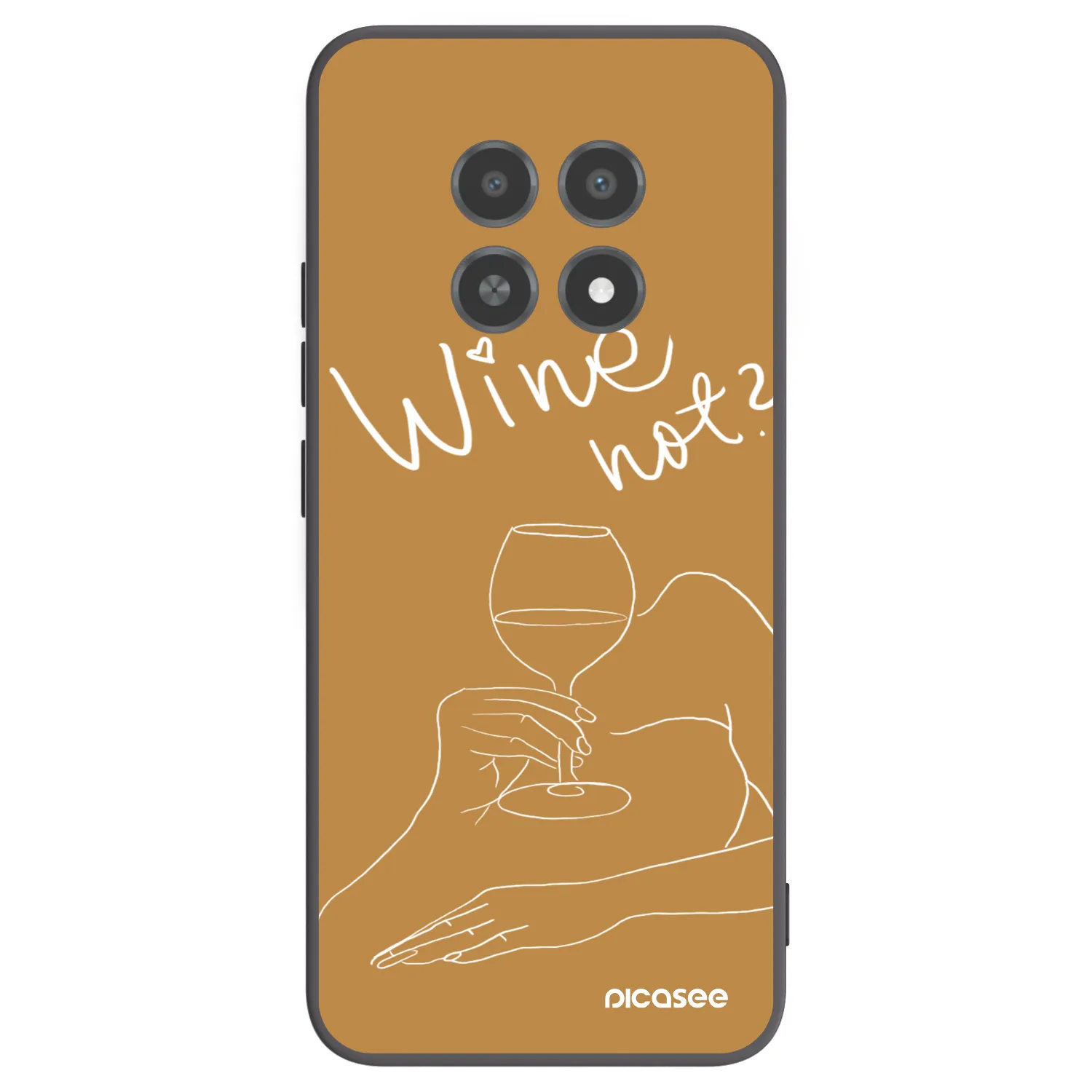 Picasee silikonski črni ovitek za Realme 12X - Wine not