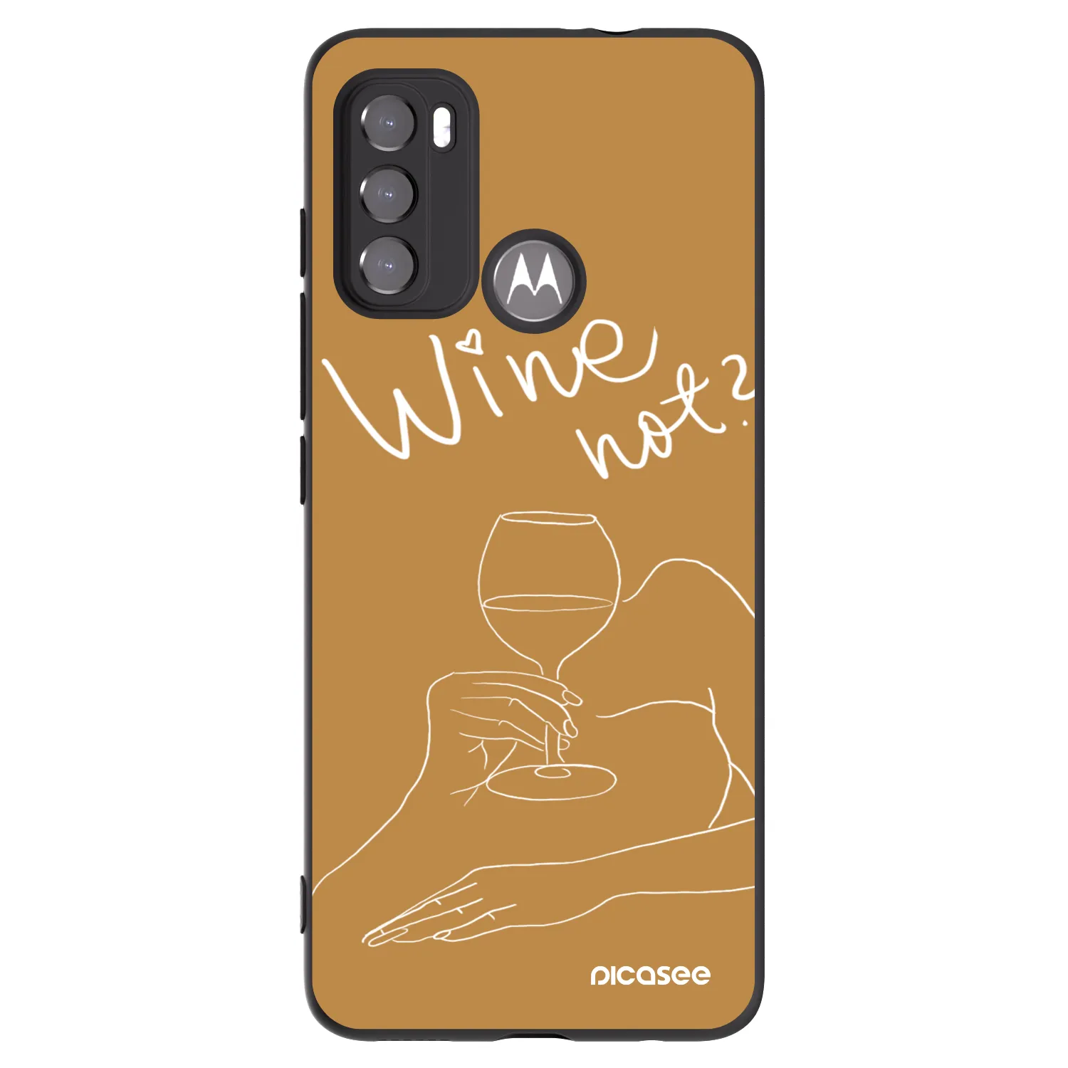 Picasee silikonski črni ovitek za Motorola Edge 60 5G - Wine not