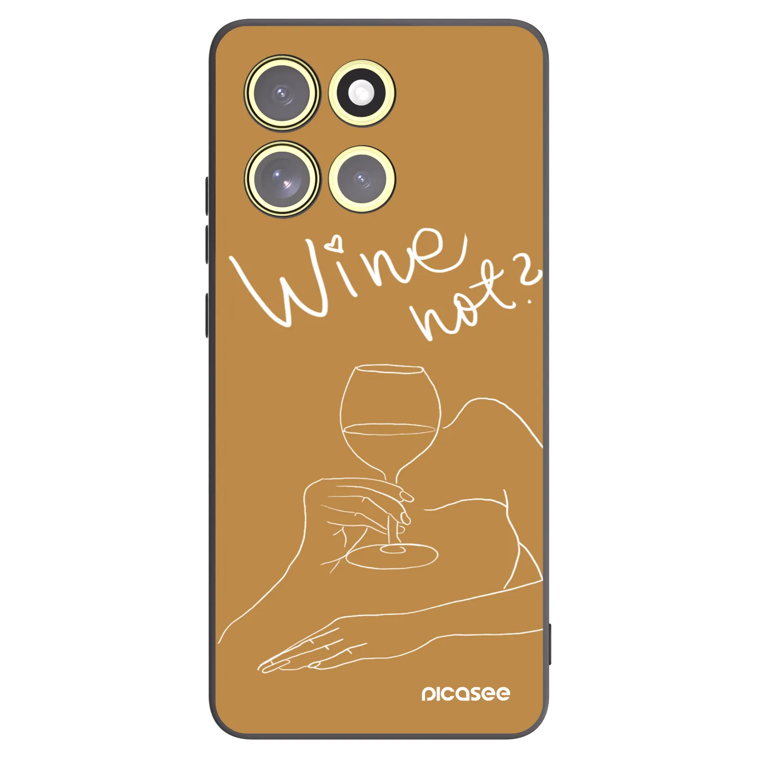 Picasee silikonski črni ovitek za Motorola Moto G86 5G - Wine not