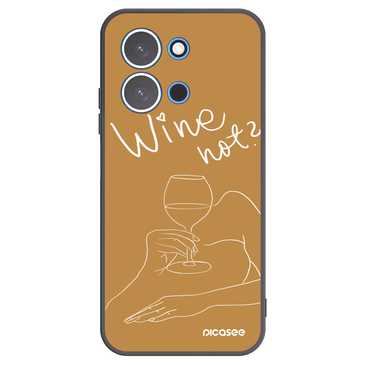 Picasee silikonski črni ovitek za Xiaomi Redmi 15C 4G - Wine not