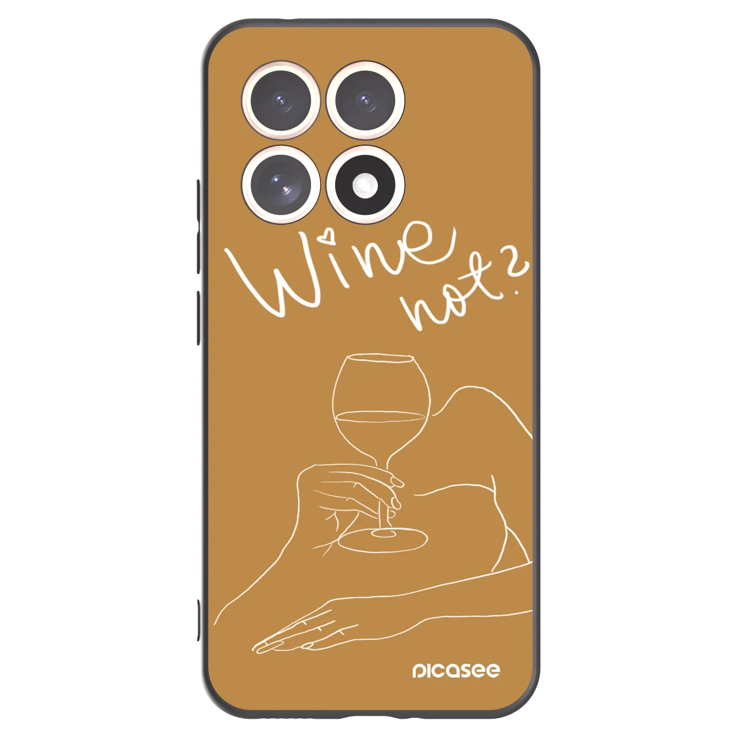 Picasee silikonski črni ovitek za Xiaomi 15T - Wine not