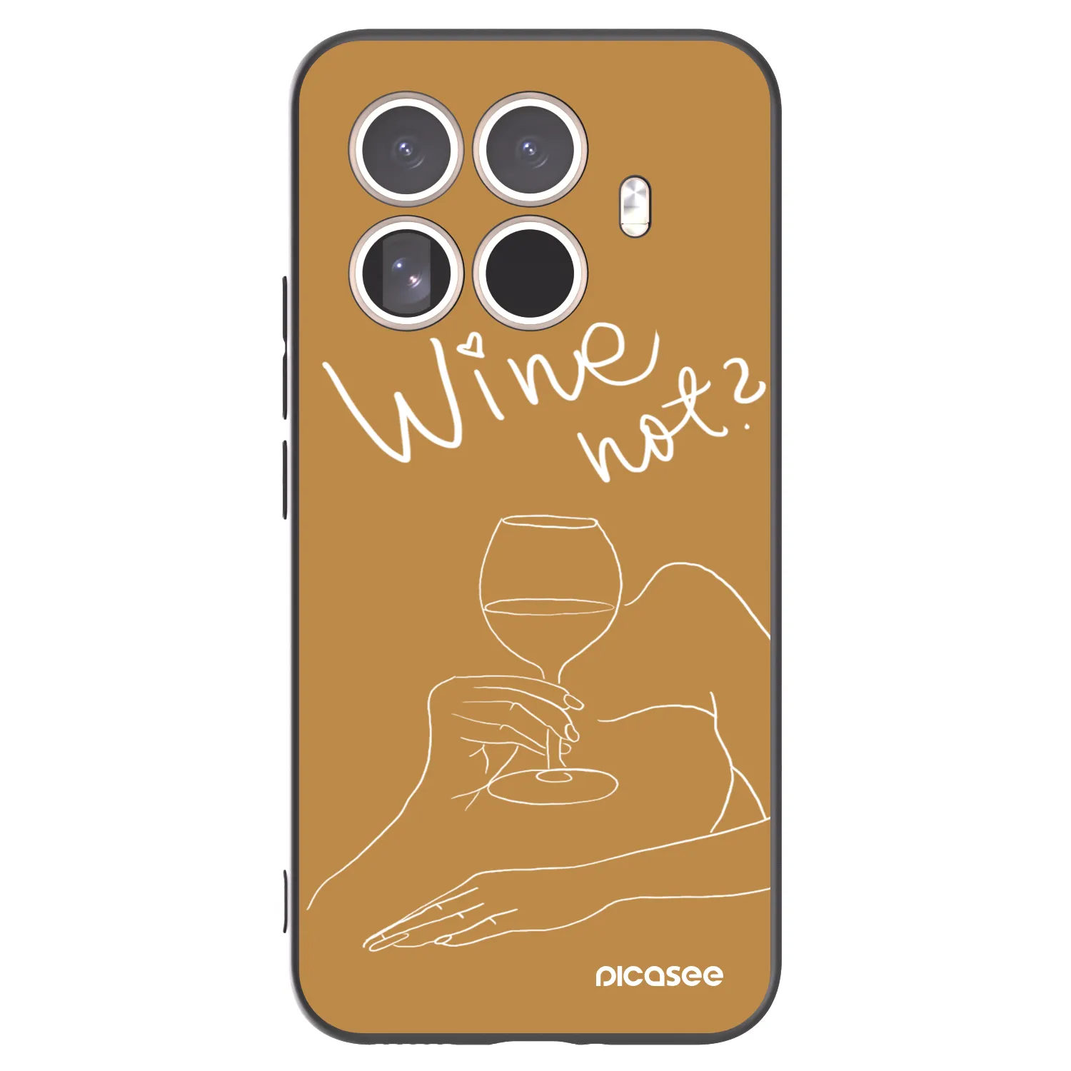 Picasee silikonski črni ovitek za Xiaomi 15T Pro - Wine not
